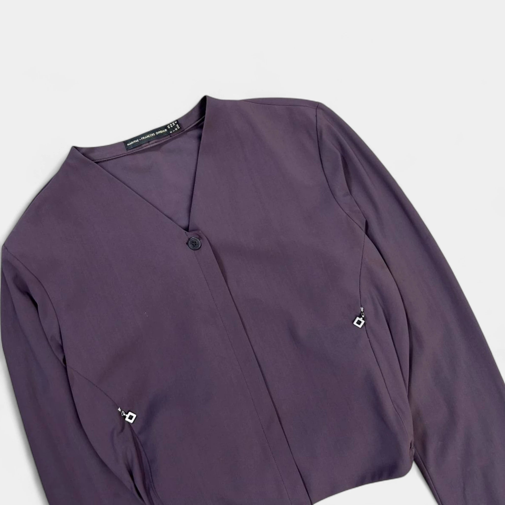 Marithé + François Girbaud Technical Burgundy Cardigan Jacket