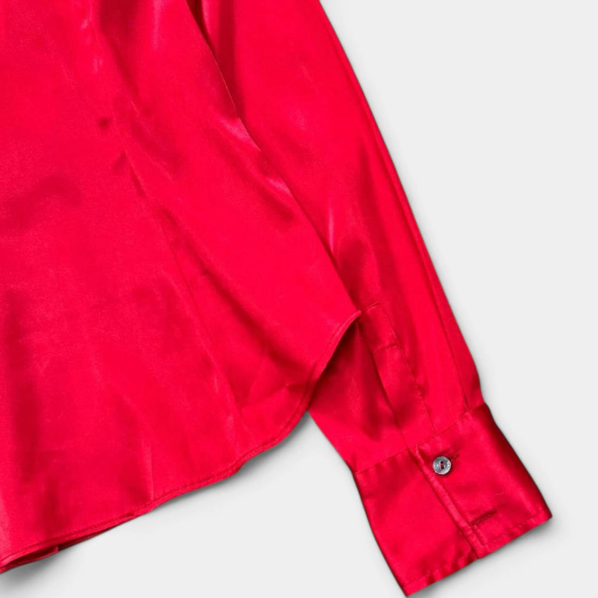 Dolce & Gabbana 90s Satin Red Button-Down Shirt