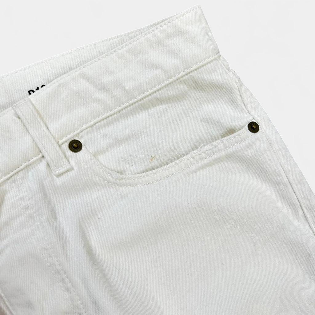 Saint Laurent D10 2016 Distressed White Skinny Jeans