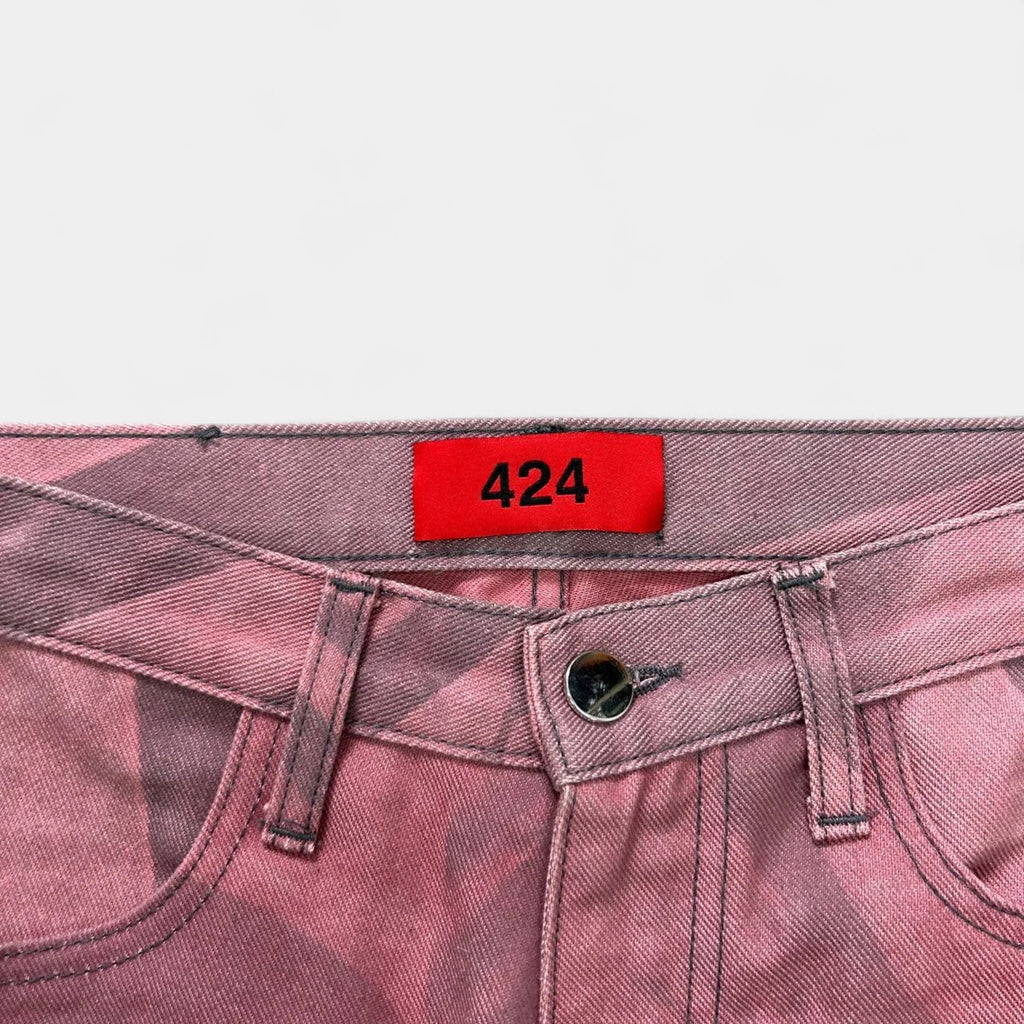 424 FW15 "Americanism" Stars and Stripes Denim Pants