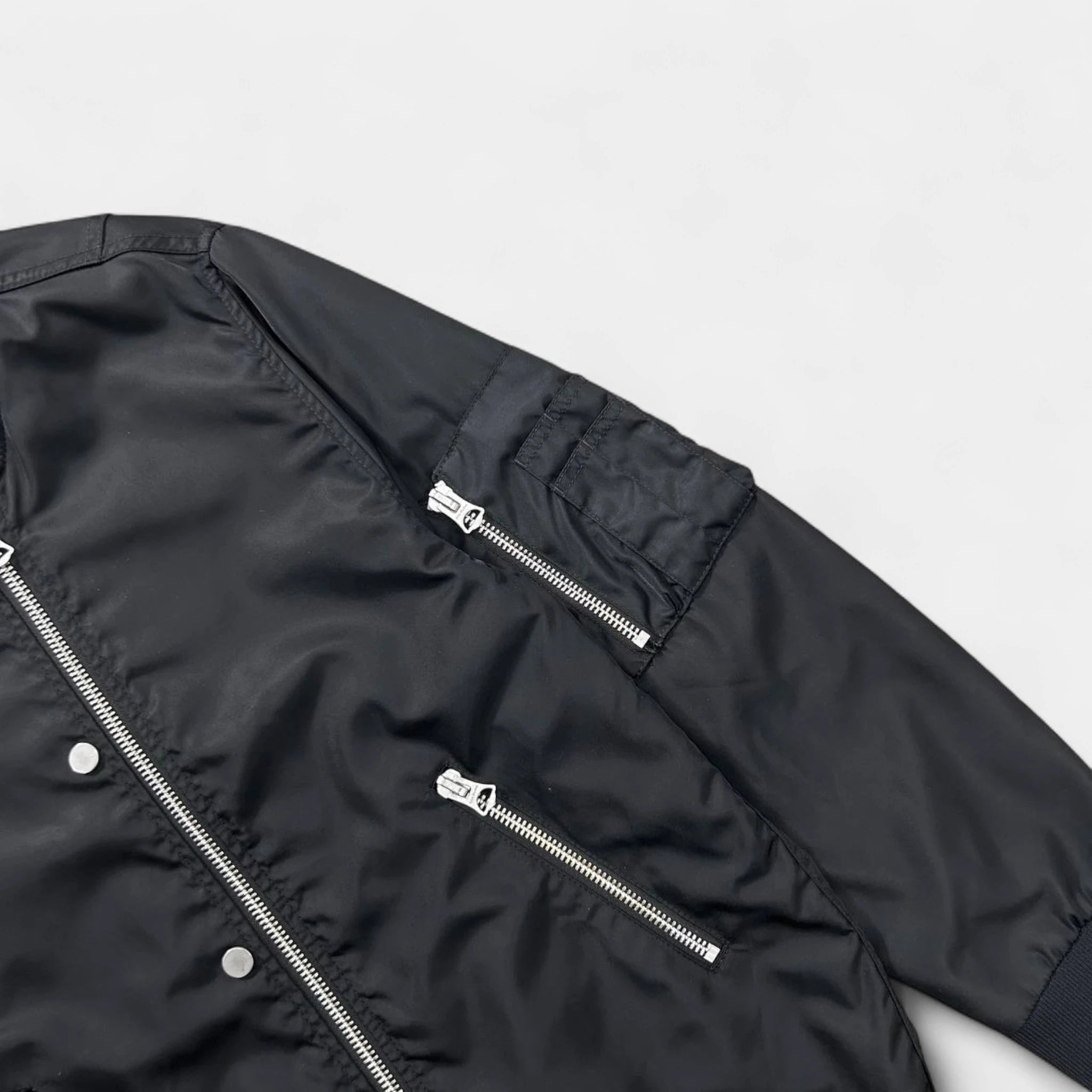 Acne Studios Black Nylon Bomber Jacket