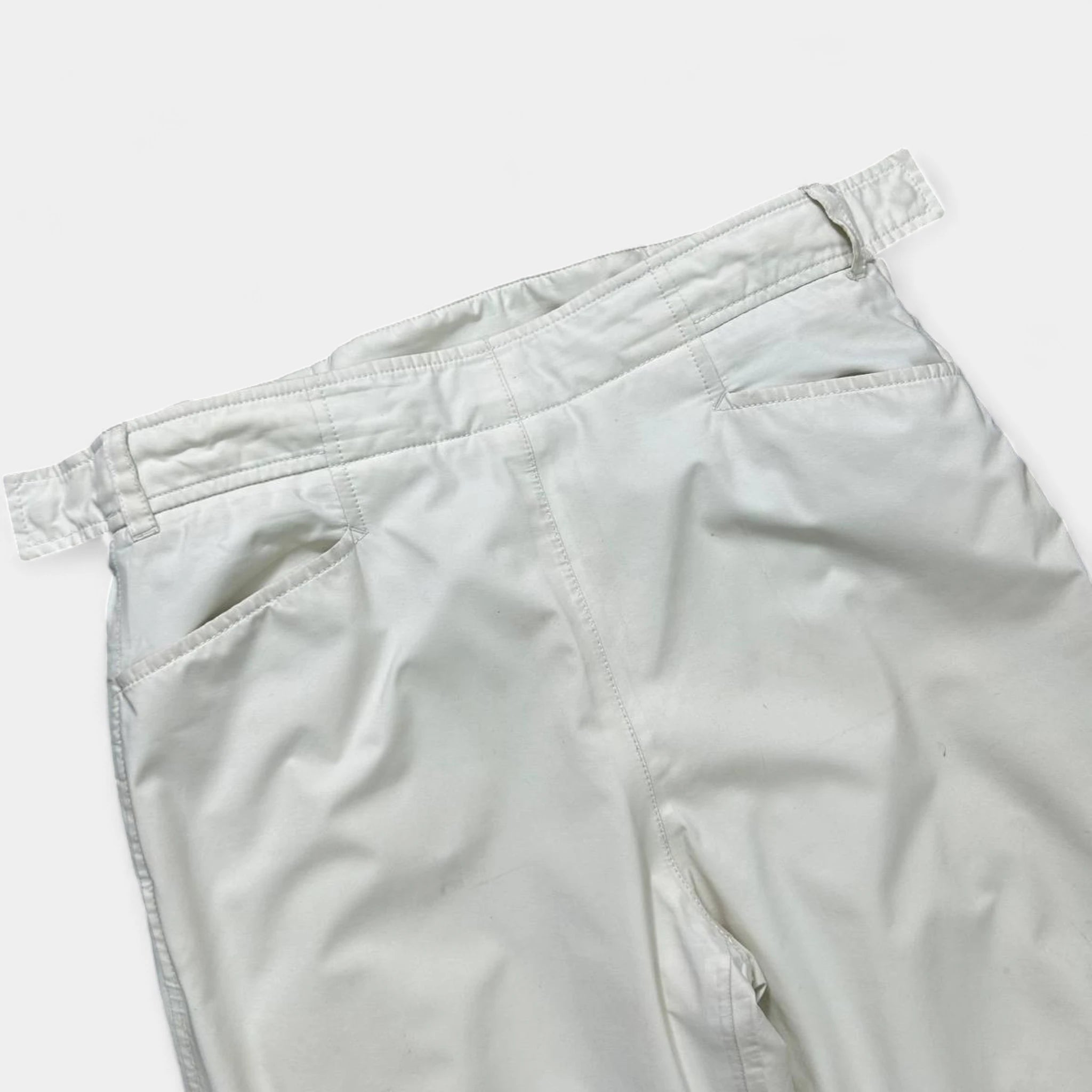 Prada 2000s White Ski Black Tab Pants