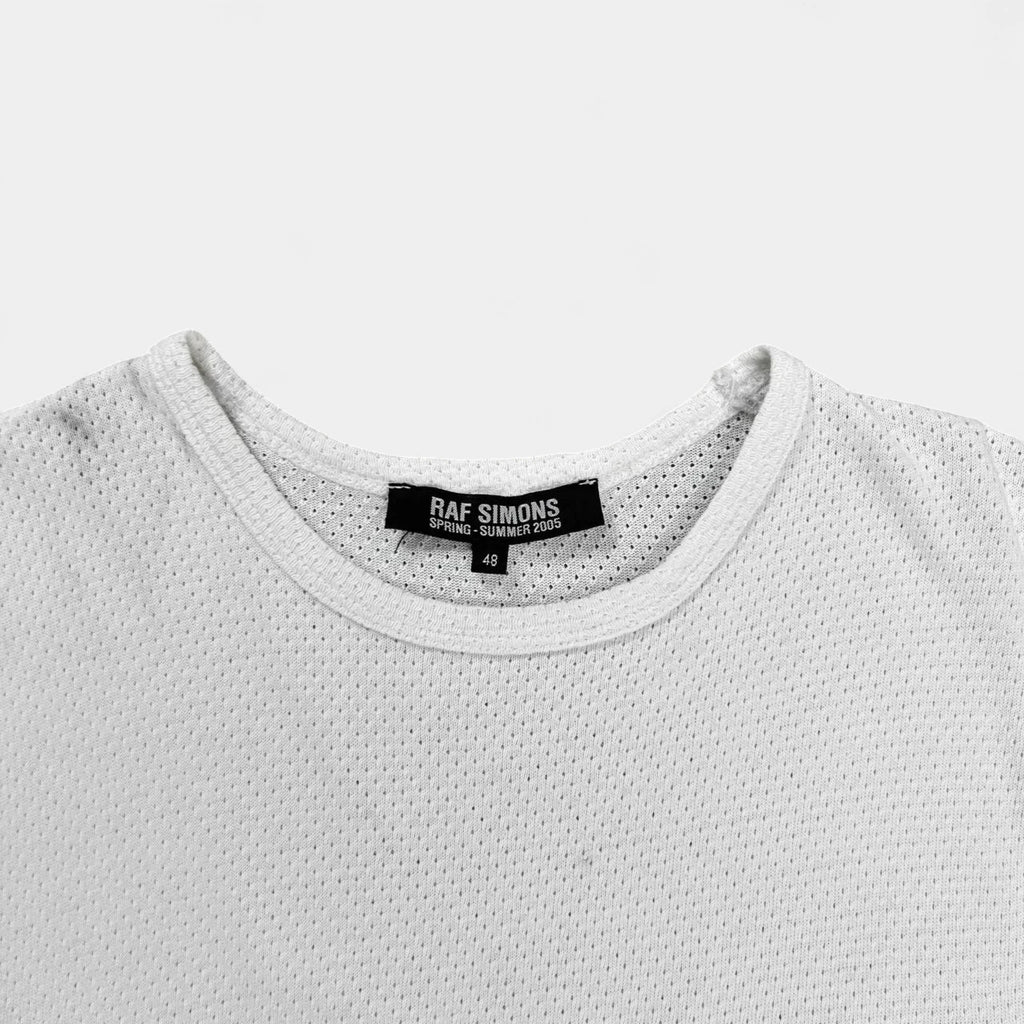 Raf Simons 2005 Zipper-Pocket Sleeveless White Tank Top