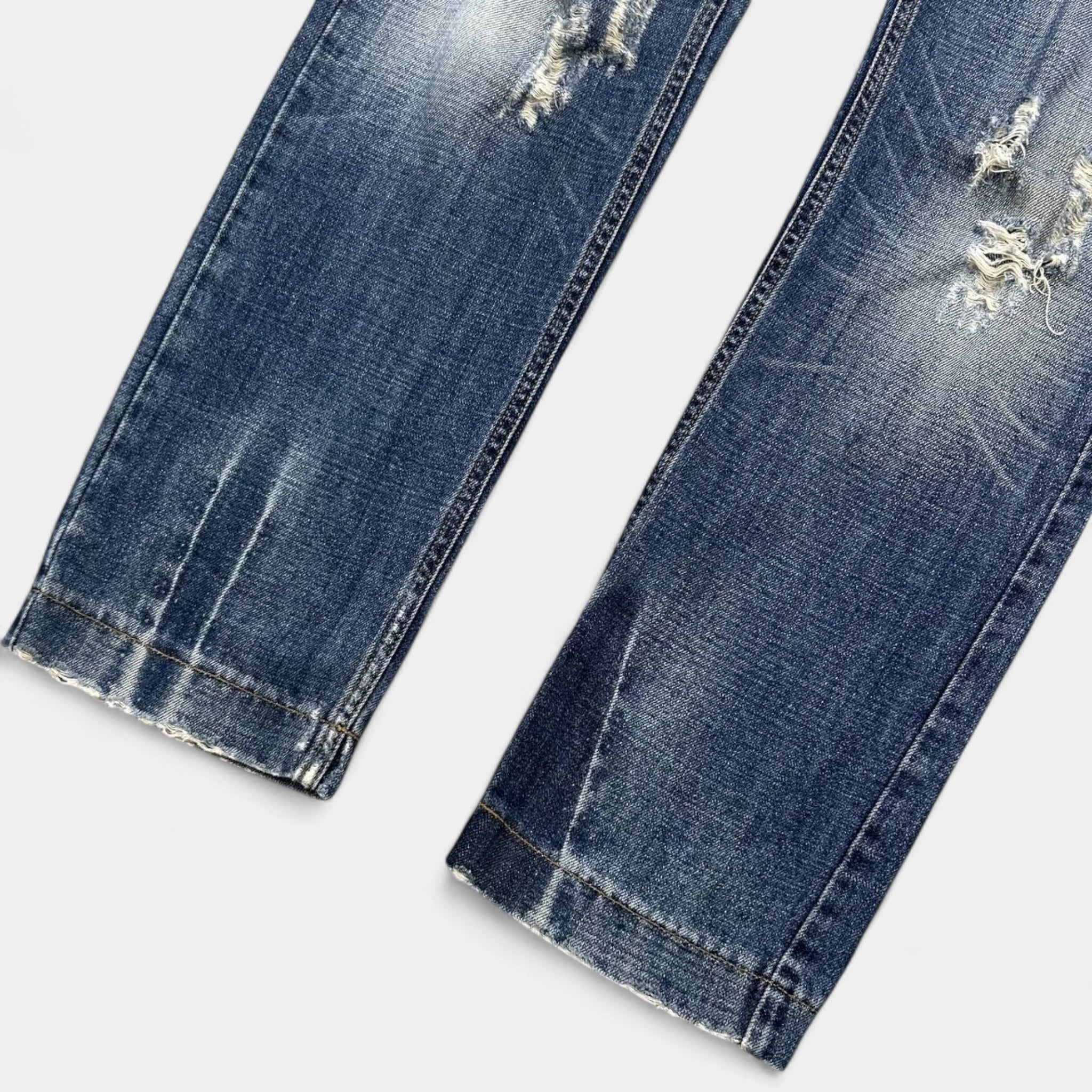 2000's Dolce & Gabbana Straight Leg Studded Denim Jeans