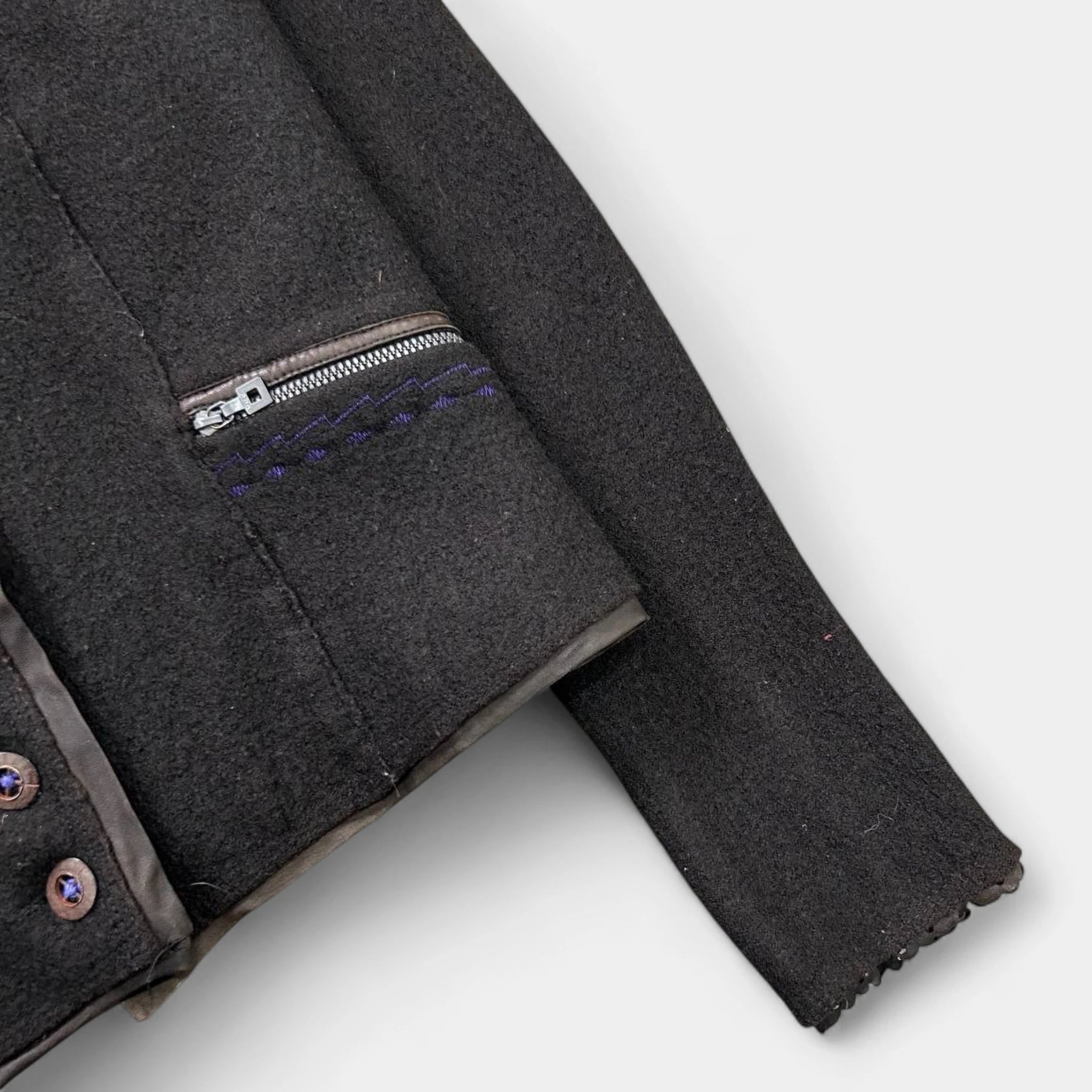 Marithé + François Girbaud Vintage Brown Wool Jacket