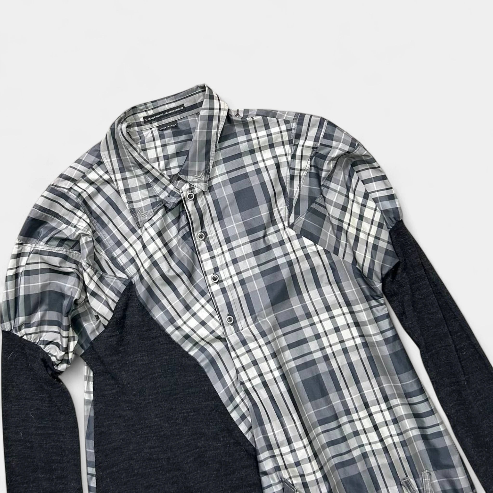 Marithé + François Girbaud Plaid Longsleeve Dress