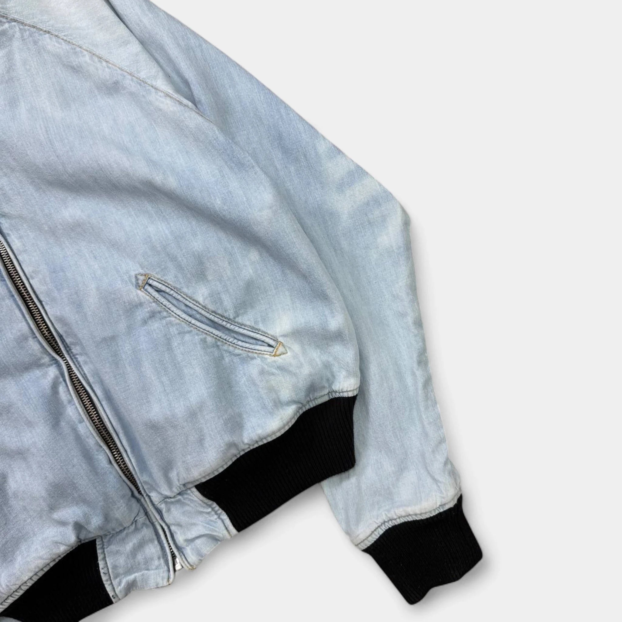 Diesel Boxy Cropped Denim Bomber Jacket