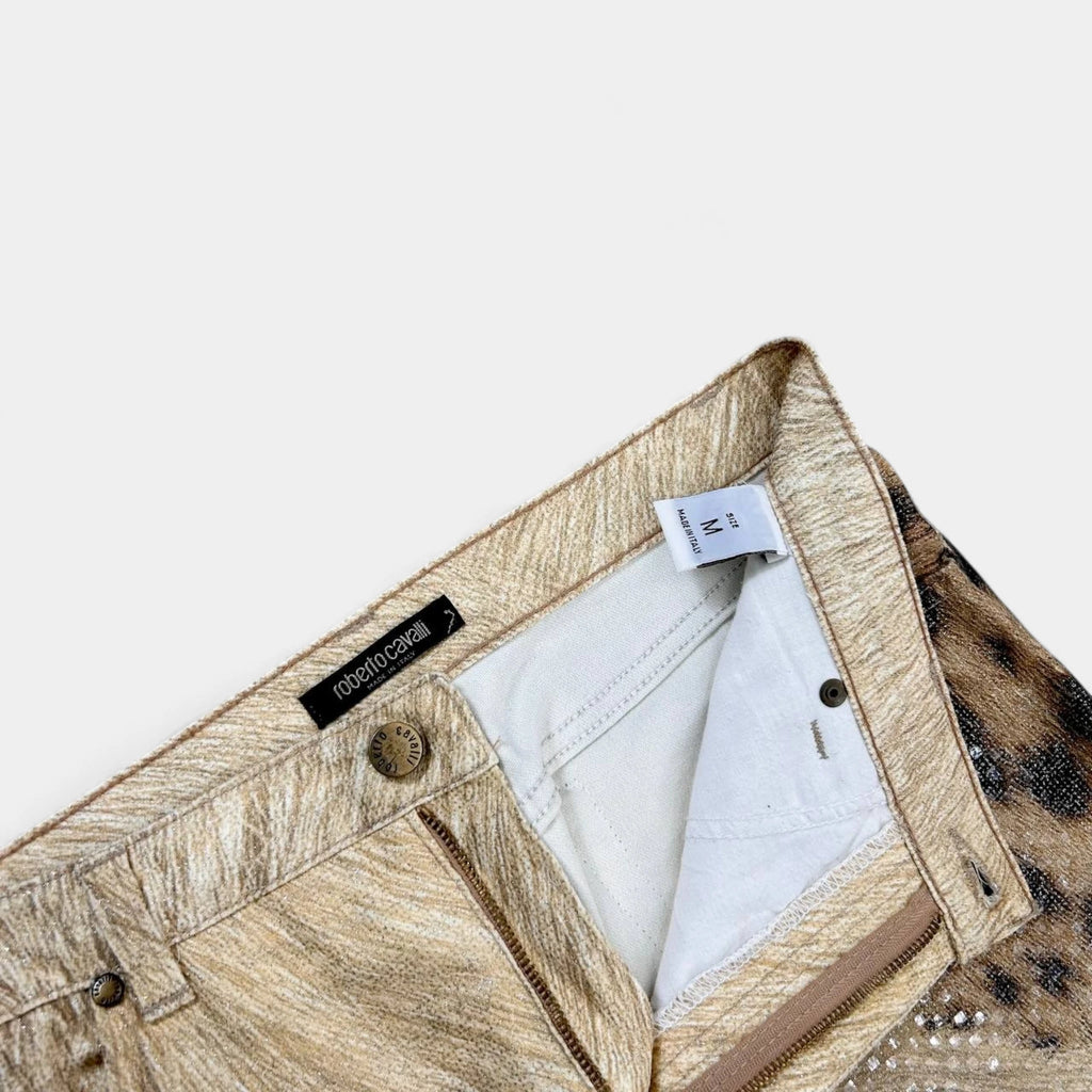 Roberto Cavalli Shiny 2000's Tiger Print Animal Print Pants