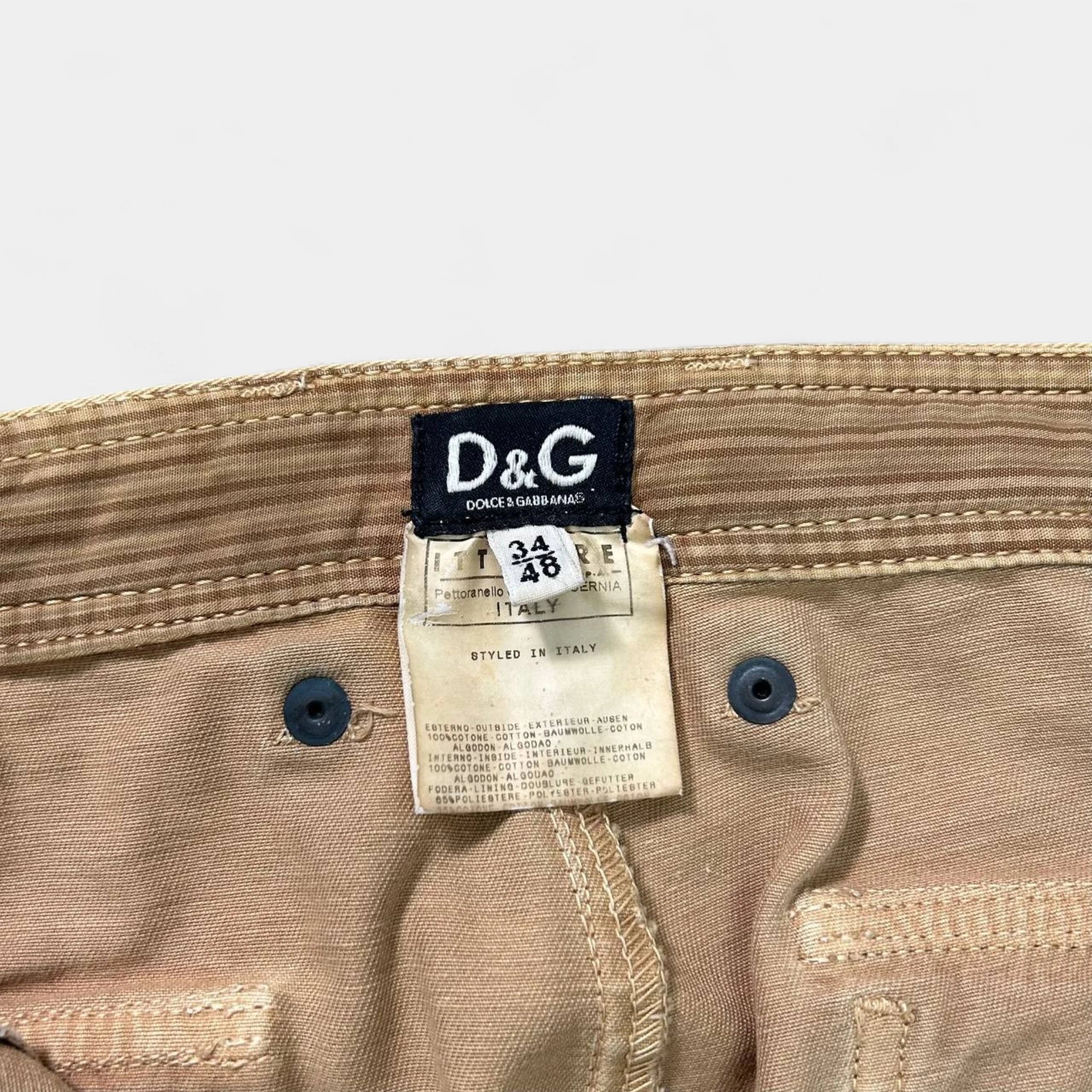 Dolce & Gabbana Carpenter Beige Pants