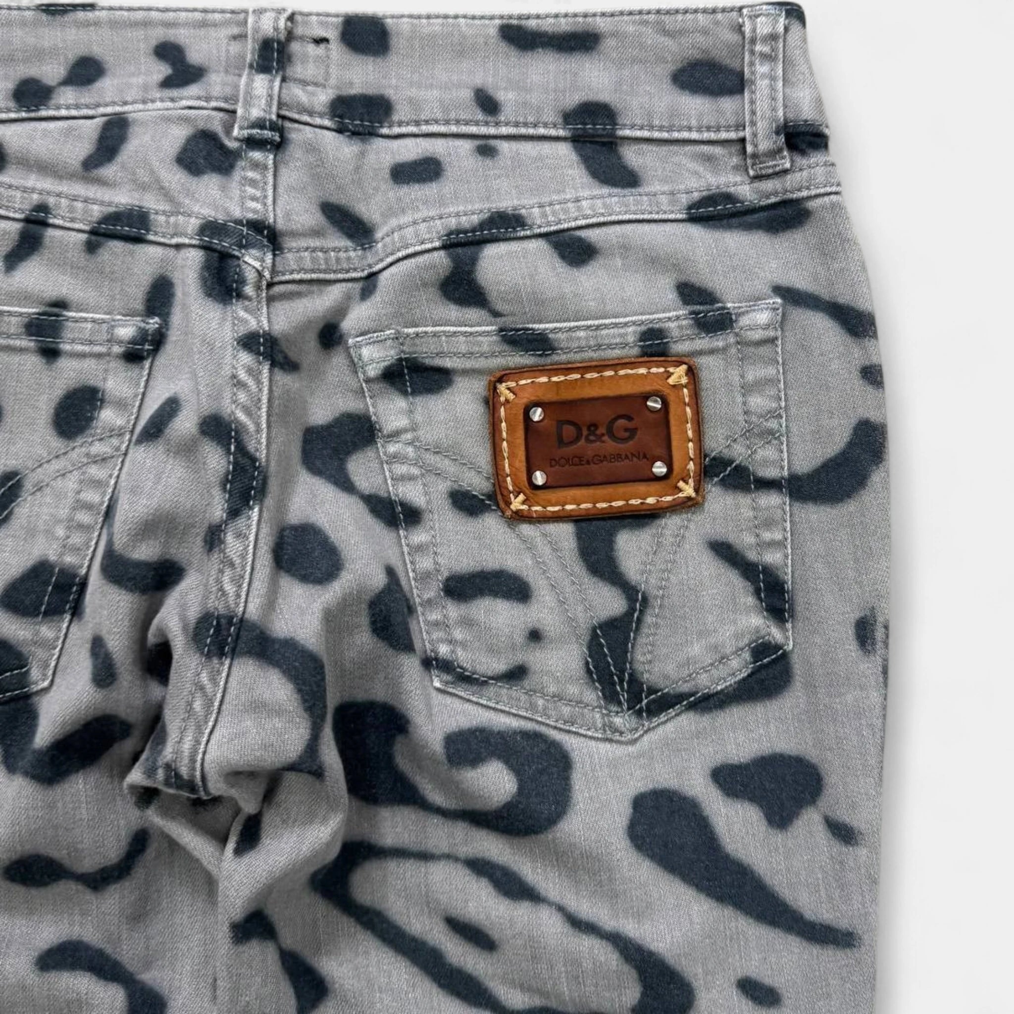 Dolce & Gabbana Skinny Leopard Print Jeans