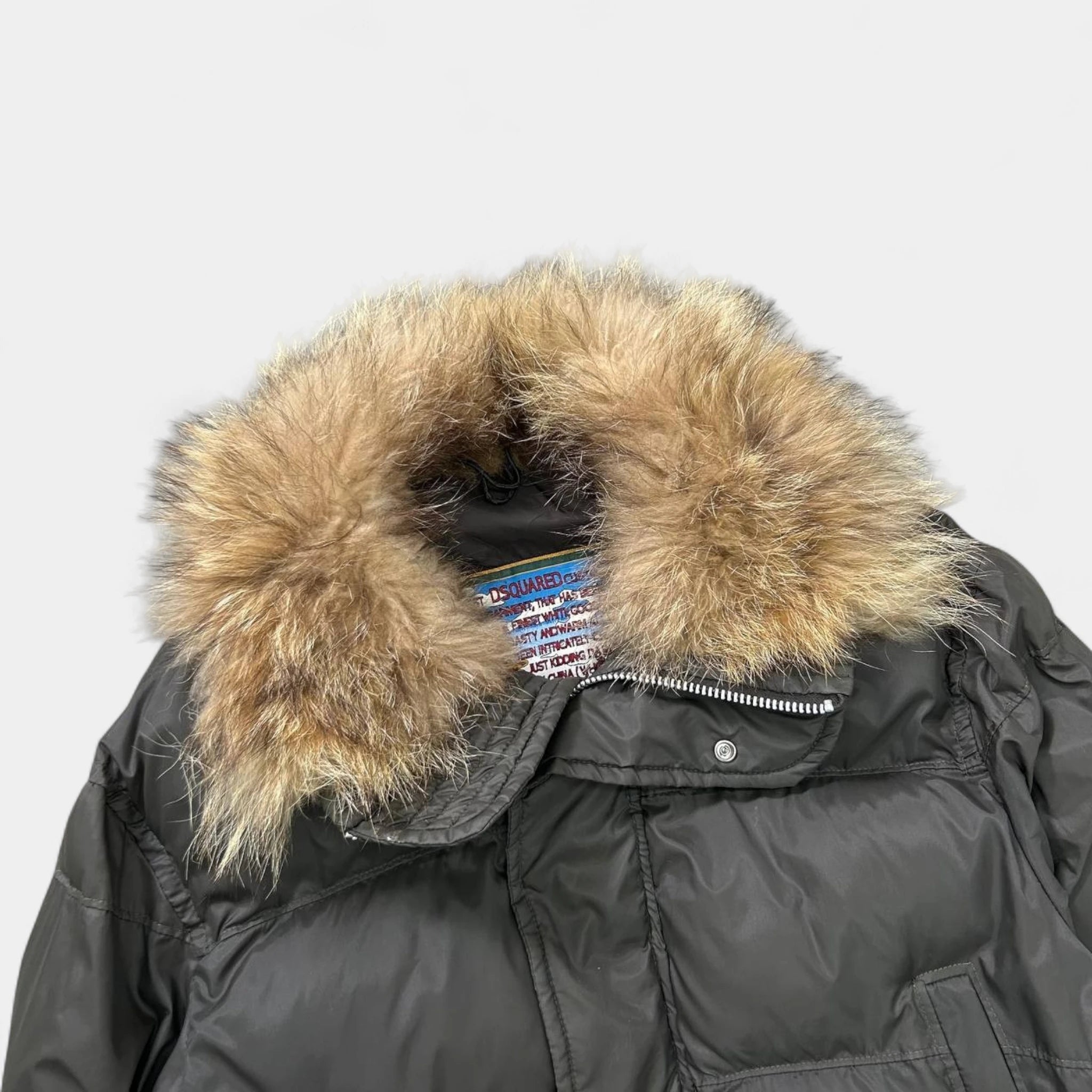 Dsquared2 Brown Fur Puffer Jacket