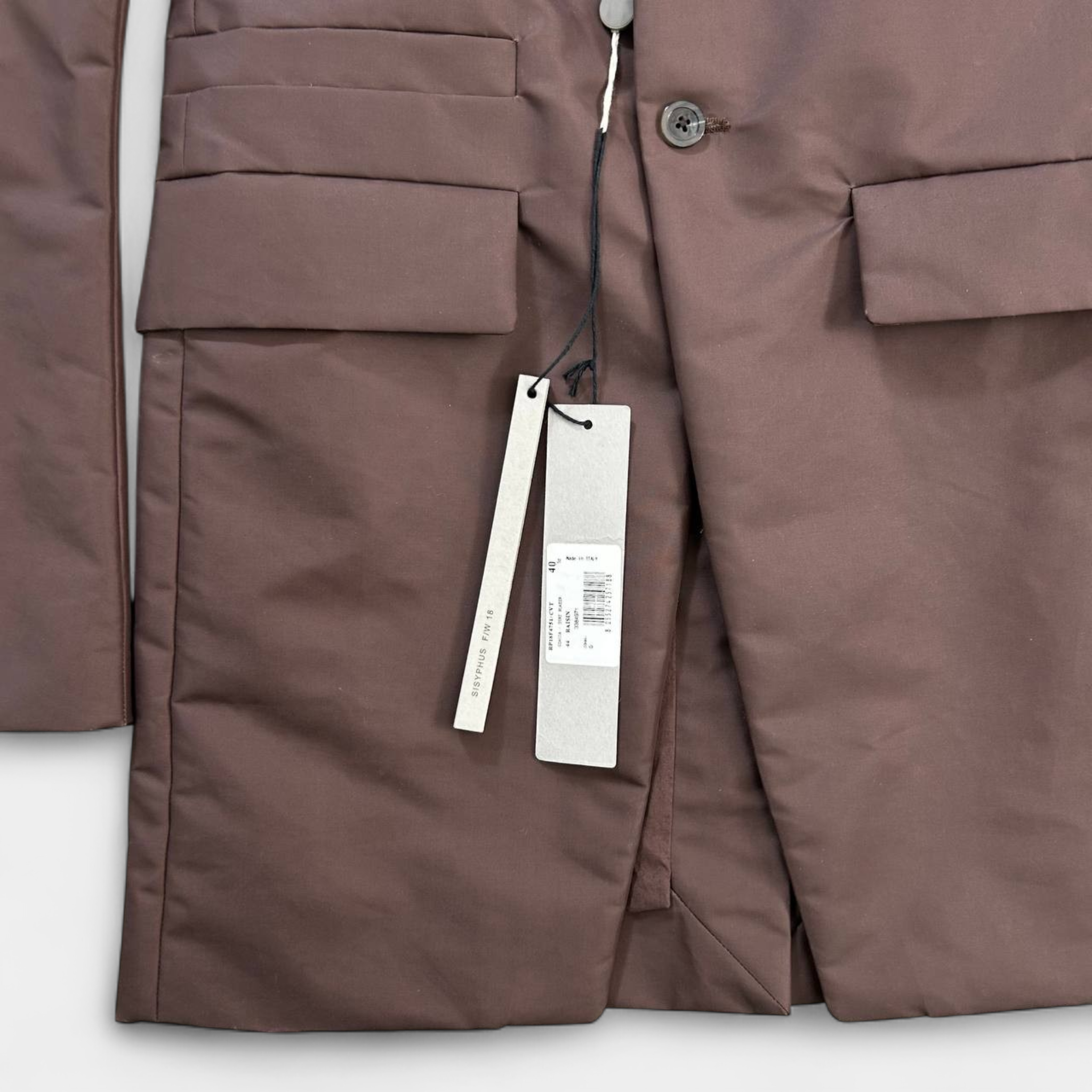 Rick Owens Sysiphus FW18 Nylon Burgundy Blazer