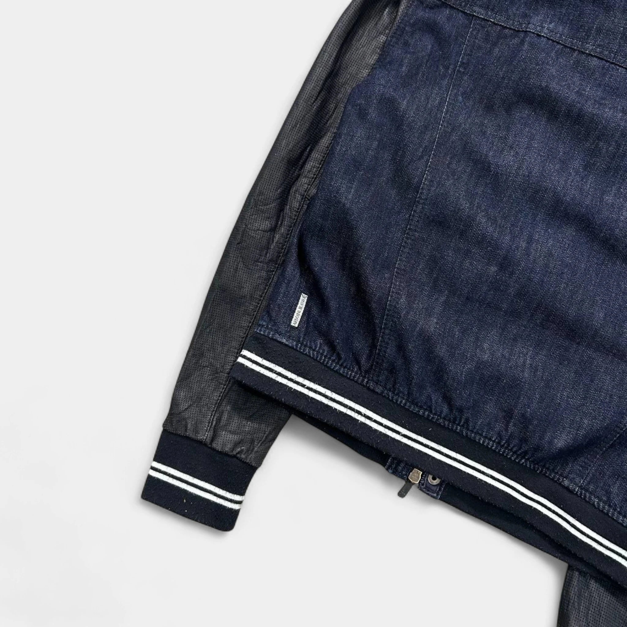 Armani Jeans Double Layer Dark Blue Denim Jacket