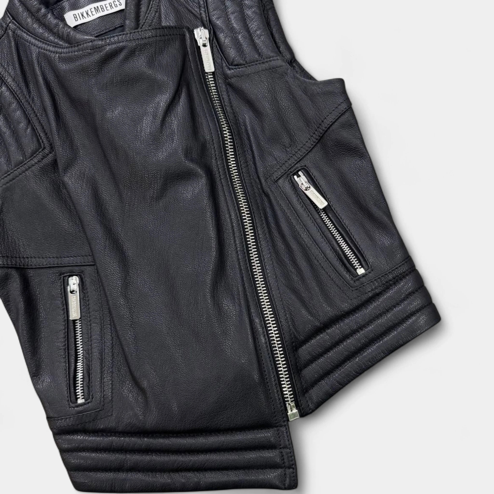Dirk Bikkembergs Avant-Garde Black Leather Vest