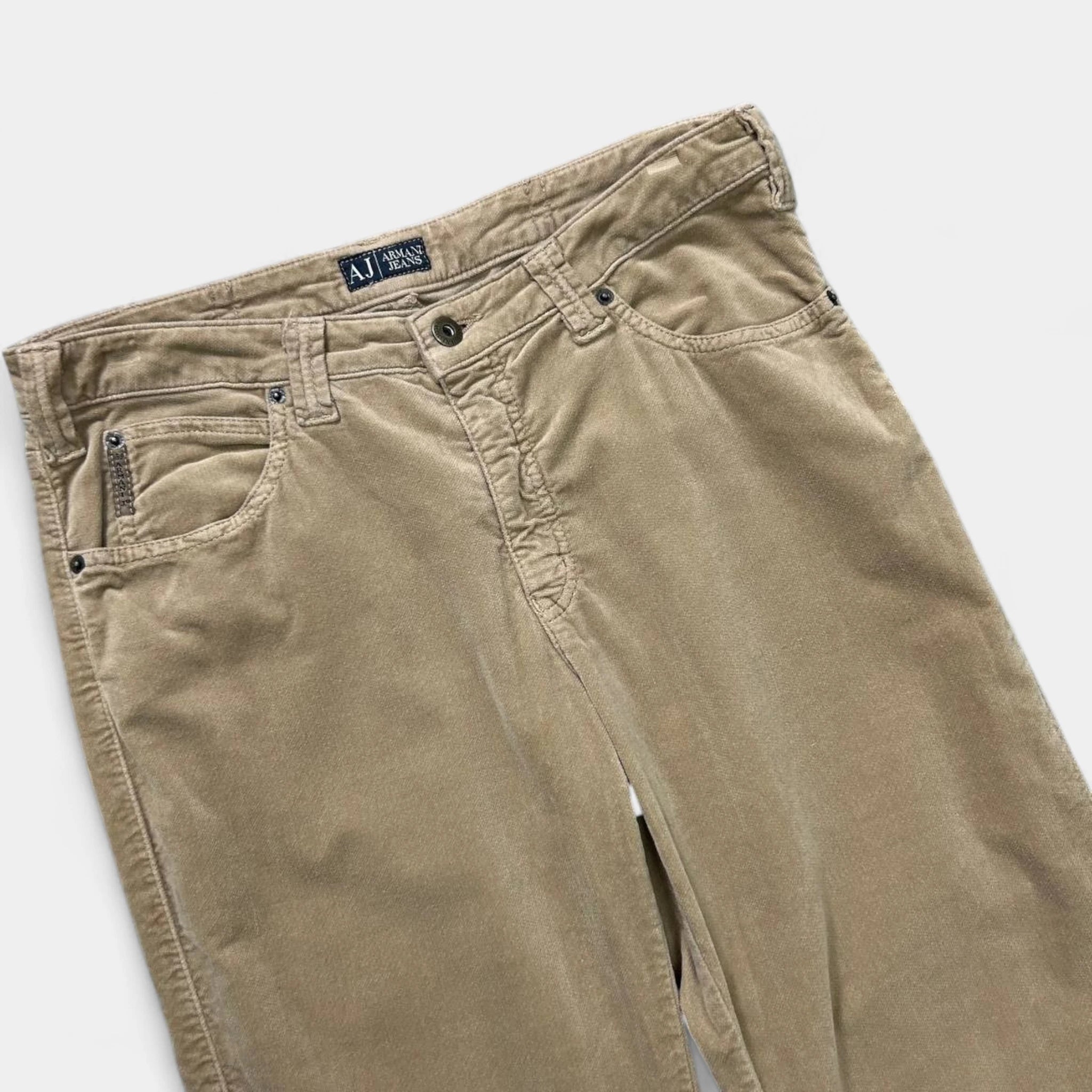 Armani Classic 2000s Velour Straight Leg Pants