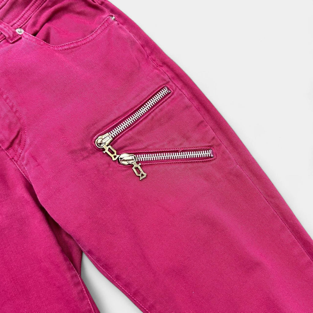 Galliano 2000's Pink Zipper Pants
