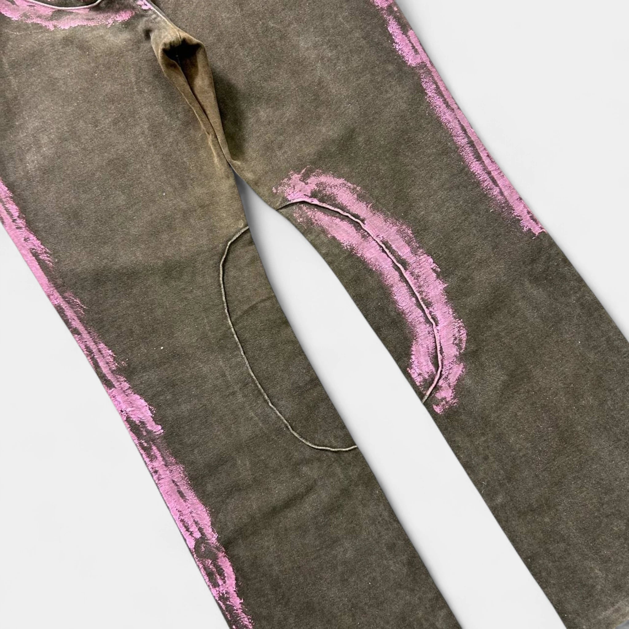 Just Cavalli 2000's Paint Splatter Brown Pants