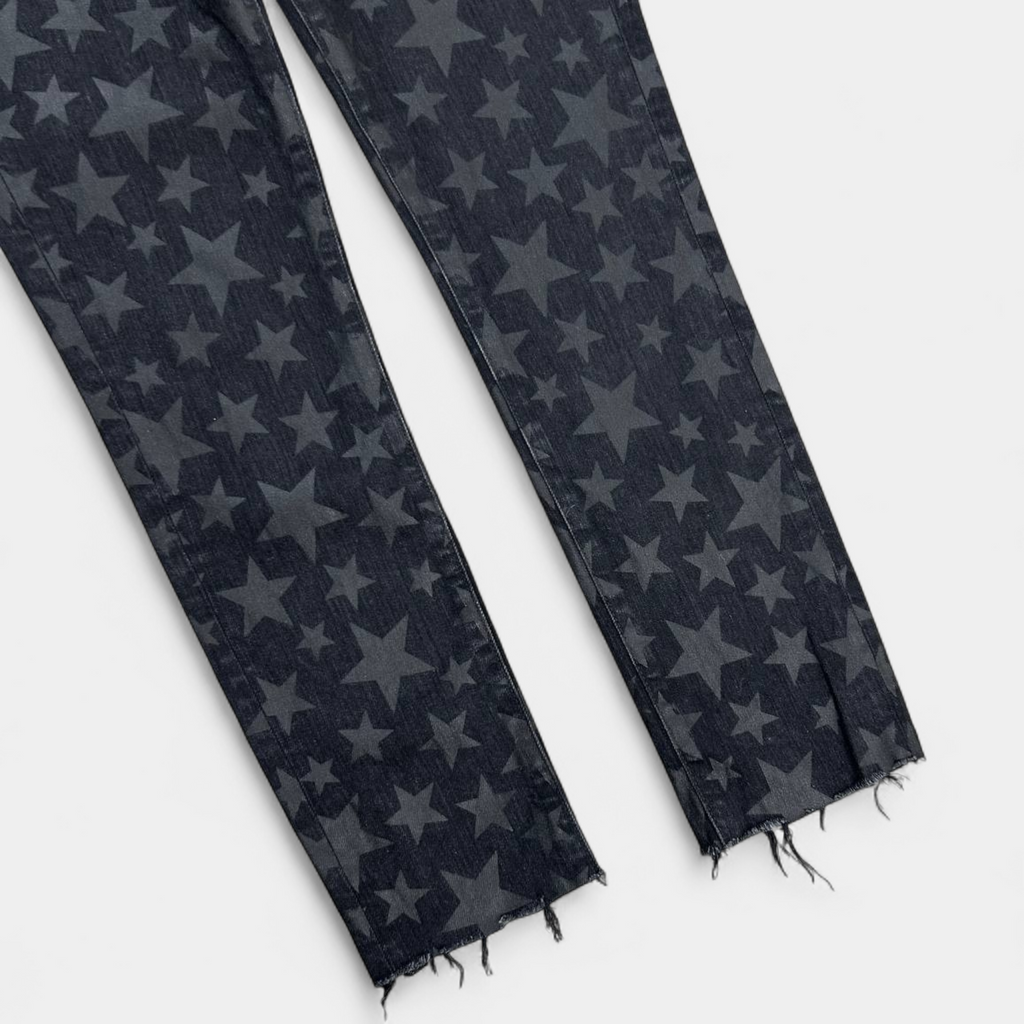 Saint Laurent Hedi Slimane Rocker Black Star Print Skinny Jeans