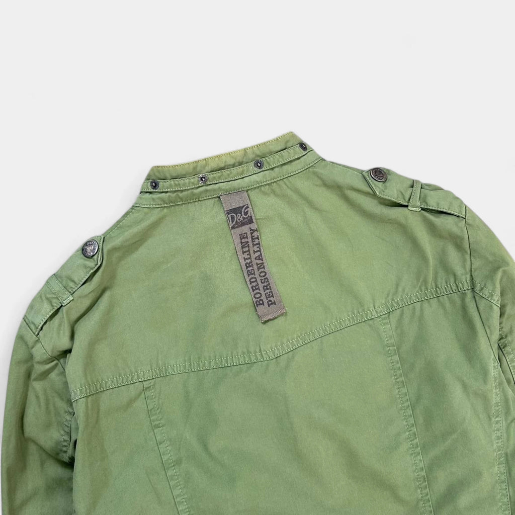 Dolce & Gabbana 2000's Cargo Green Bomber Jacket