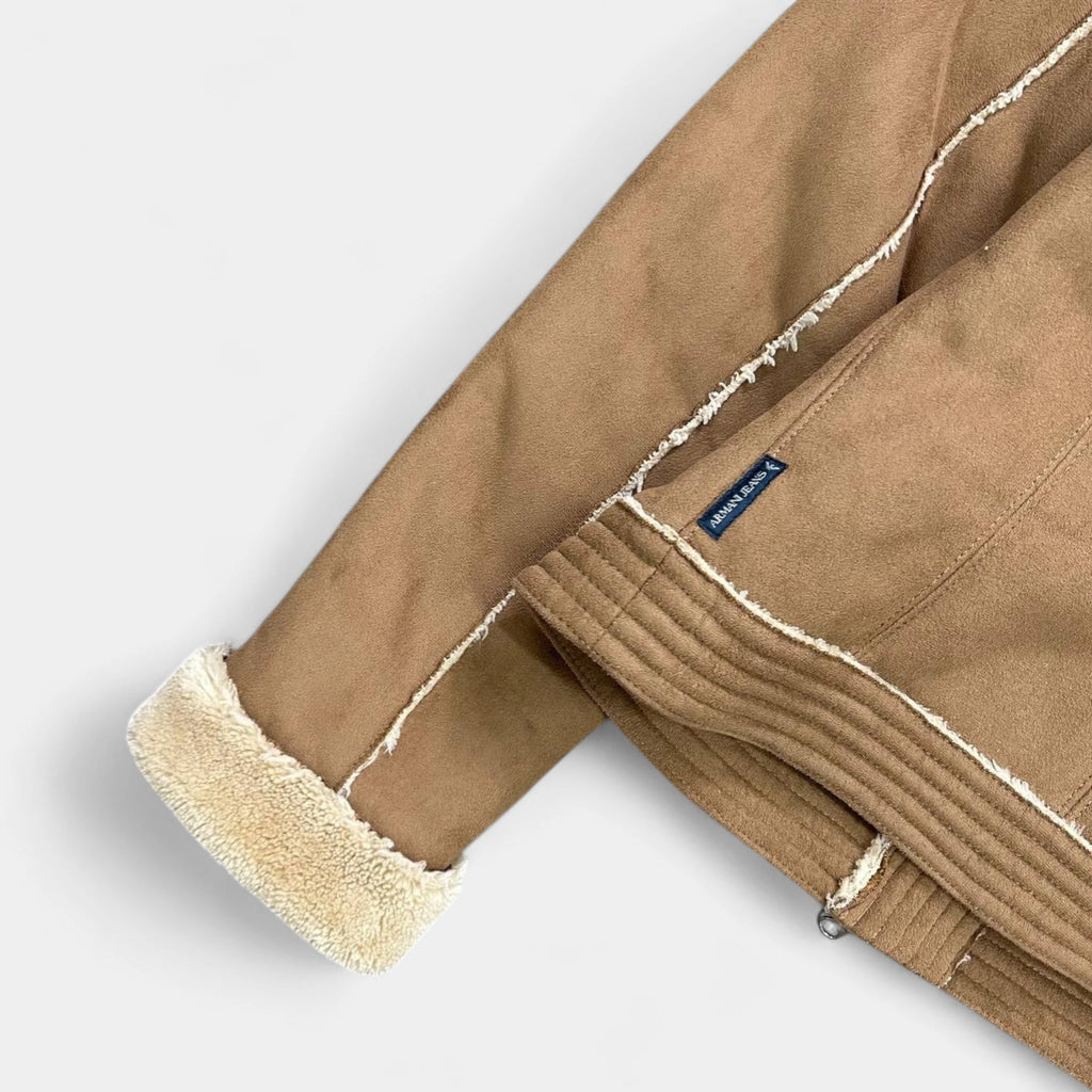 Armani Jeans Suede Shearling Jacket