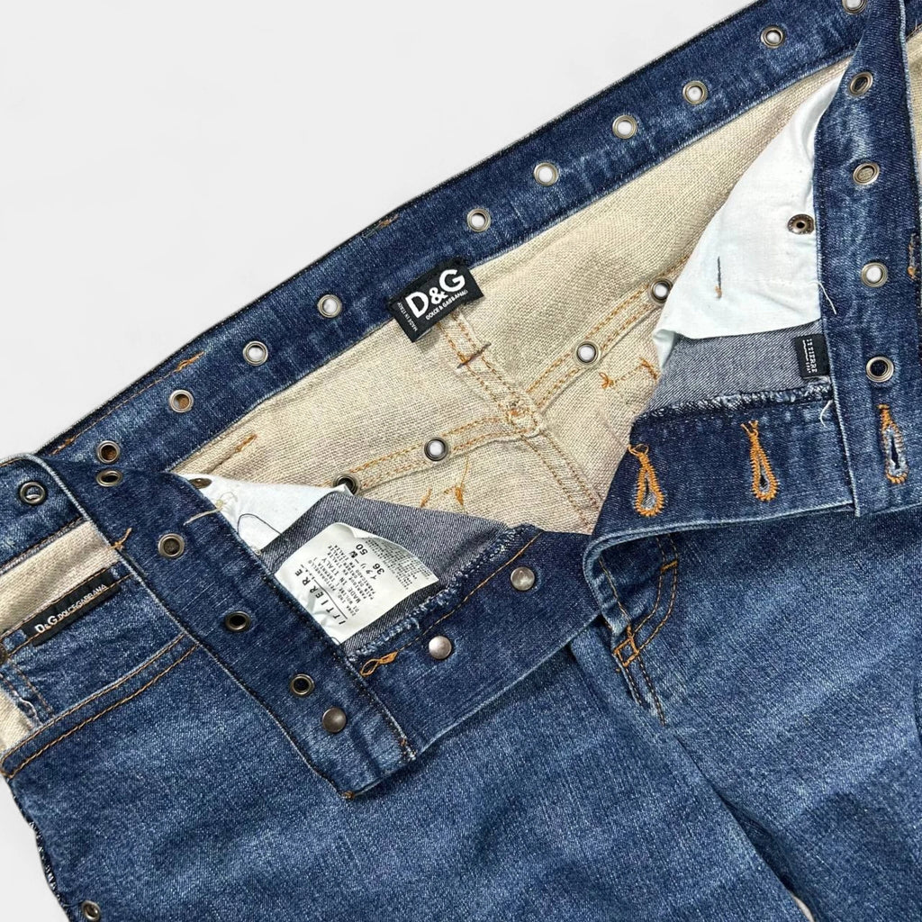 Dolce & Gabbana 2000's Hybrid Studded Jeans Pants