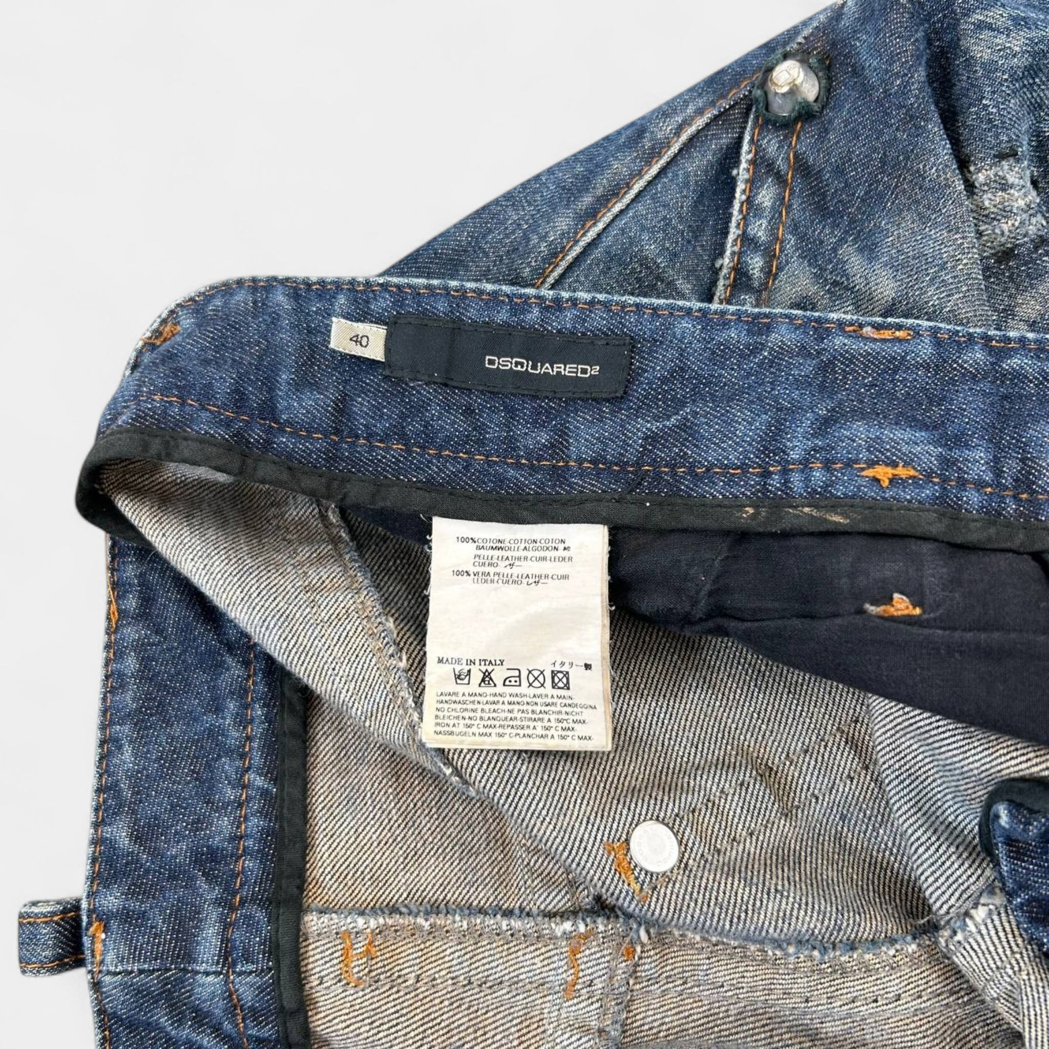 Dsquared2 FW2005 "I Love Jesus" Patchwork Denim