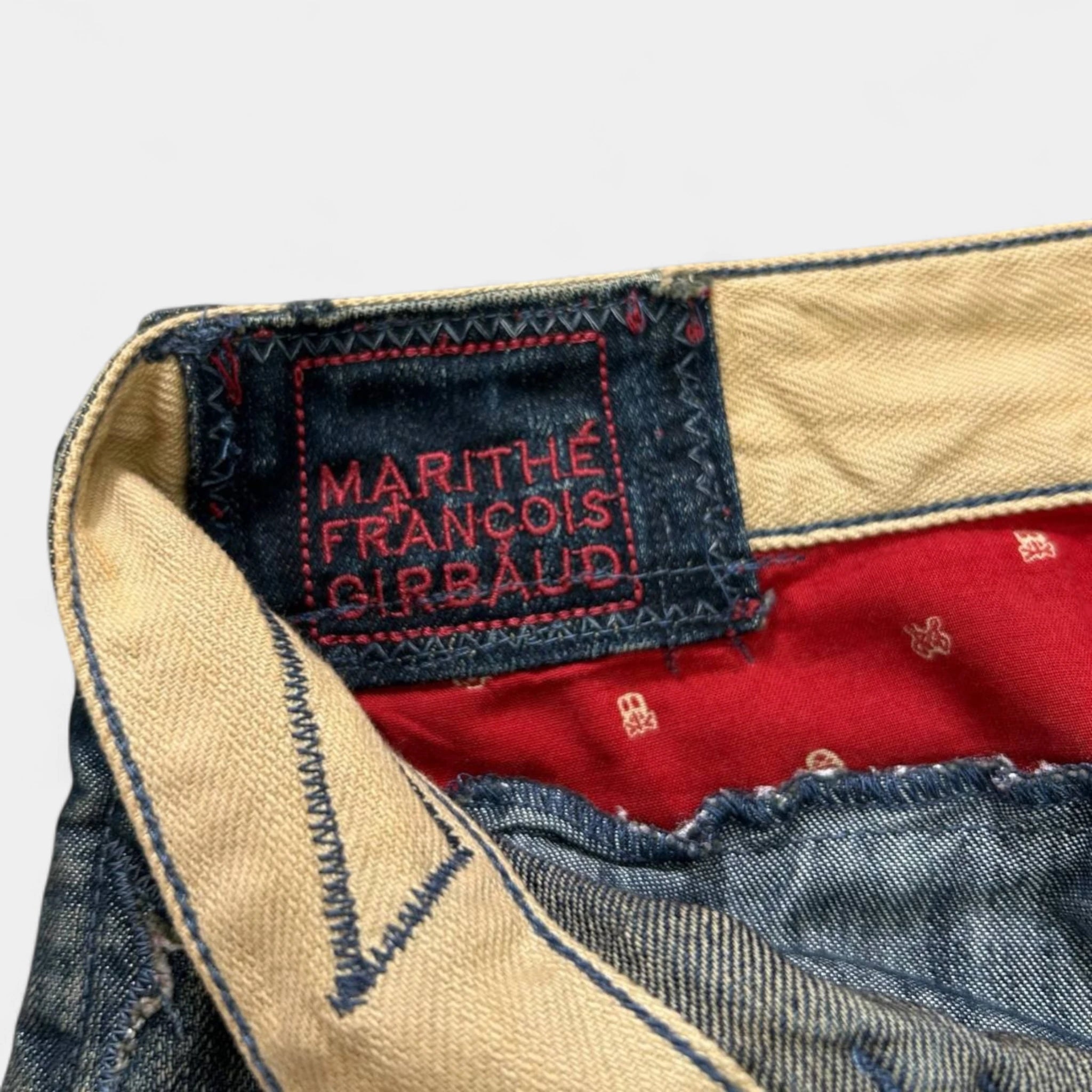 Marithé + François Girbaud "USA Flag" Wash Straight Leg Denim Jeans