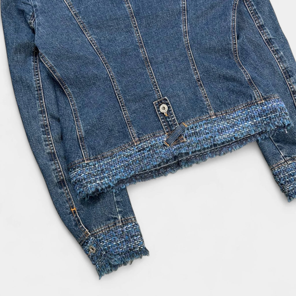 Dolce & Gabbana Blue Tweed Denim Jacket