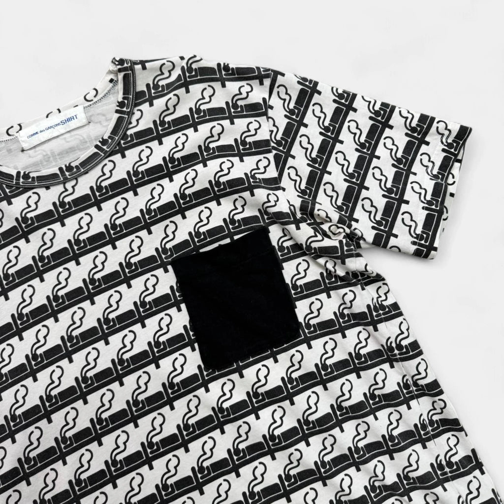 Comme des Garçons SHIRT Smoking Print Pocket T-Shirt