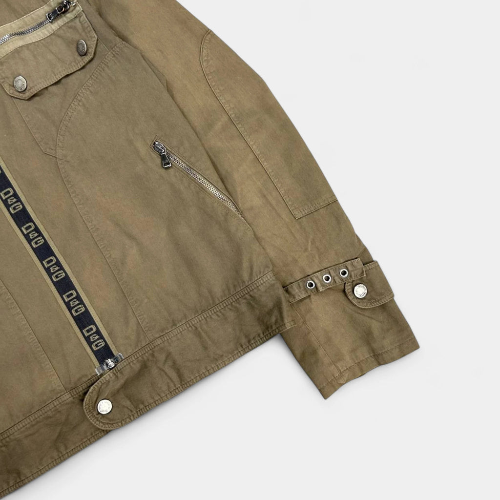 Dolce & Gabbana Army Green Zipper Jacket