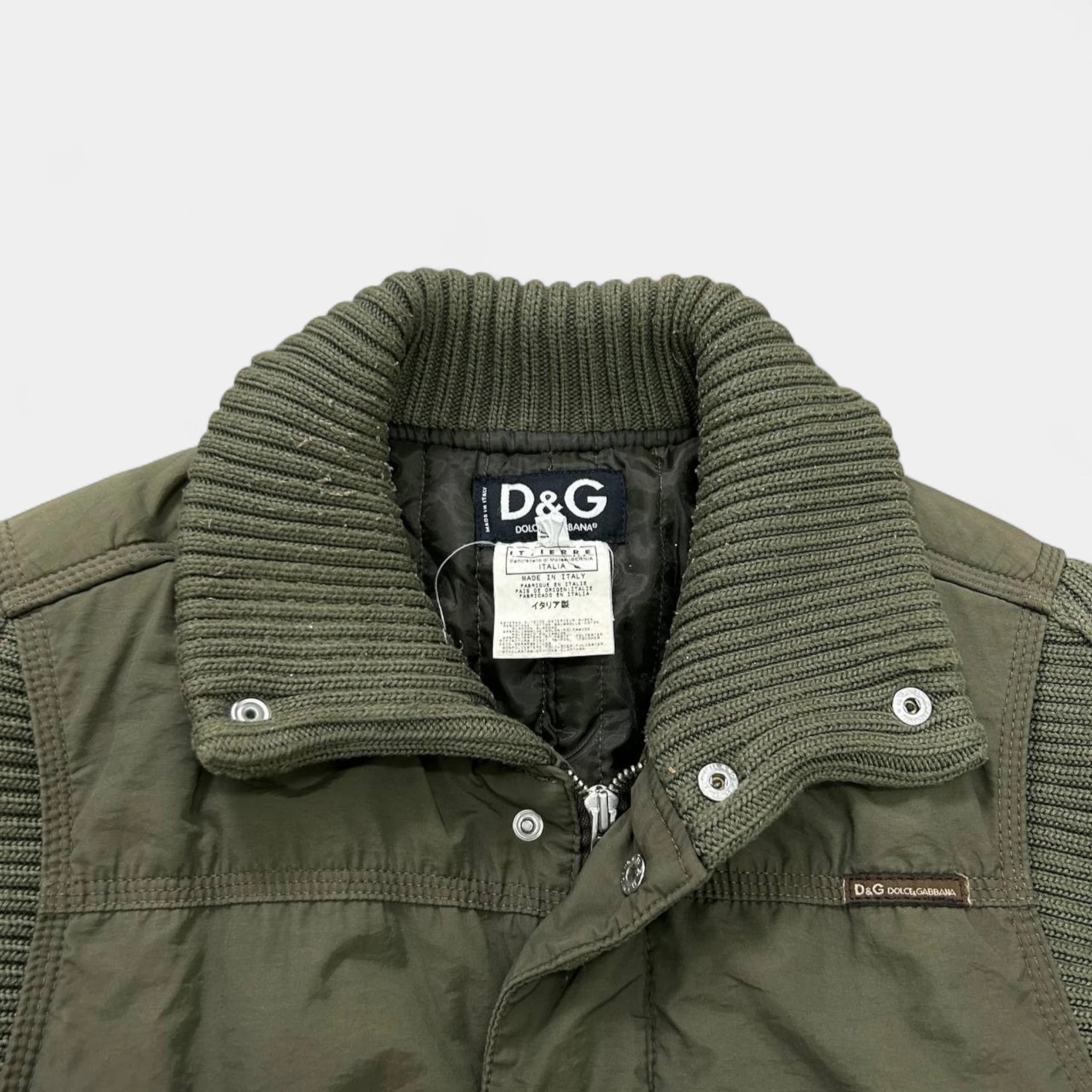 Dolce & Gabbana Military Khaki Bomber Jacket