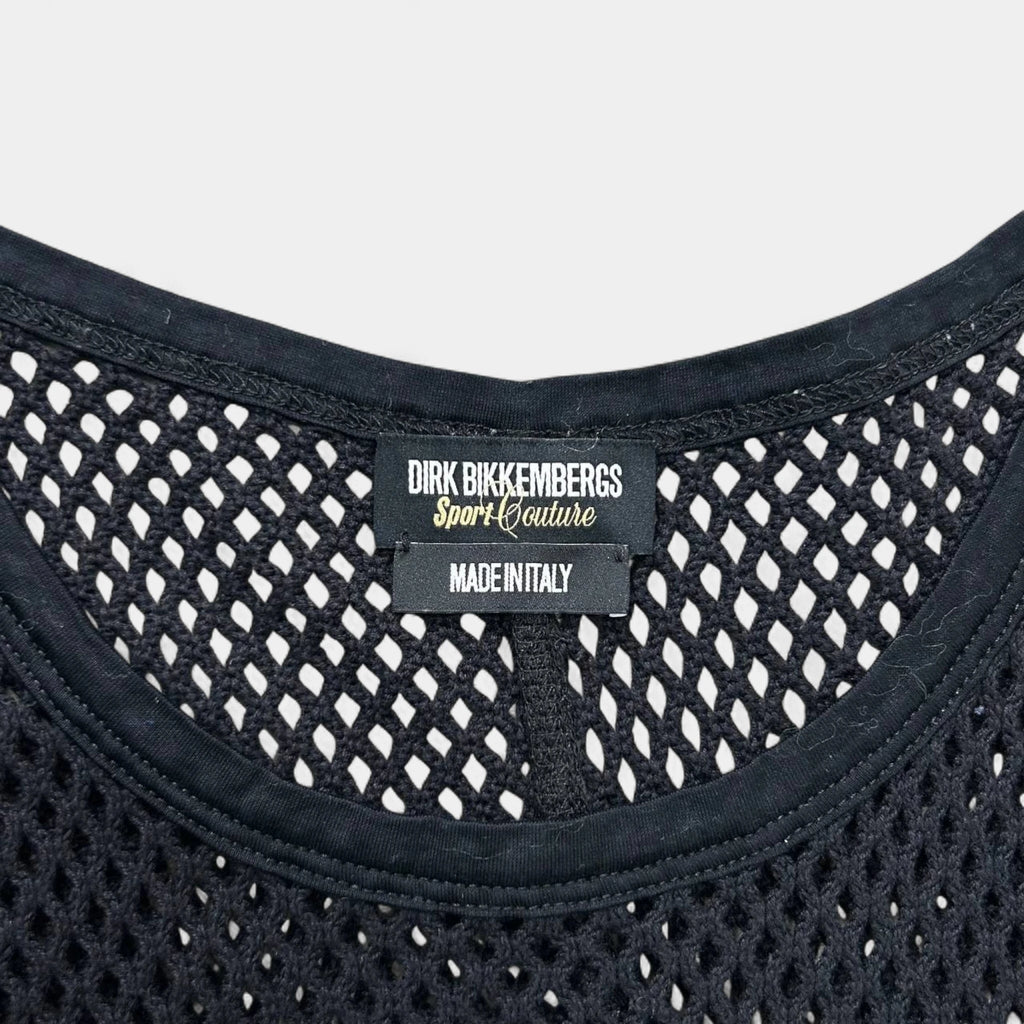 Dirk Bikkembergs Sport Couture Black Mesh Tank Top