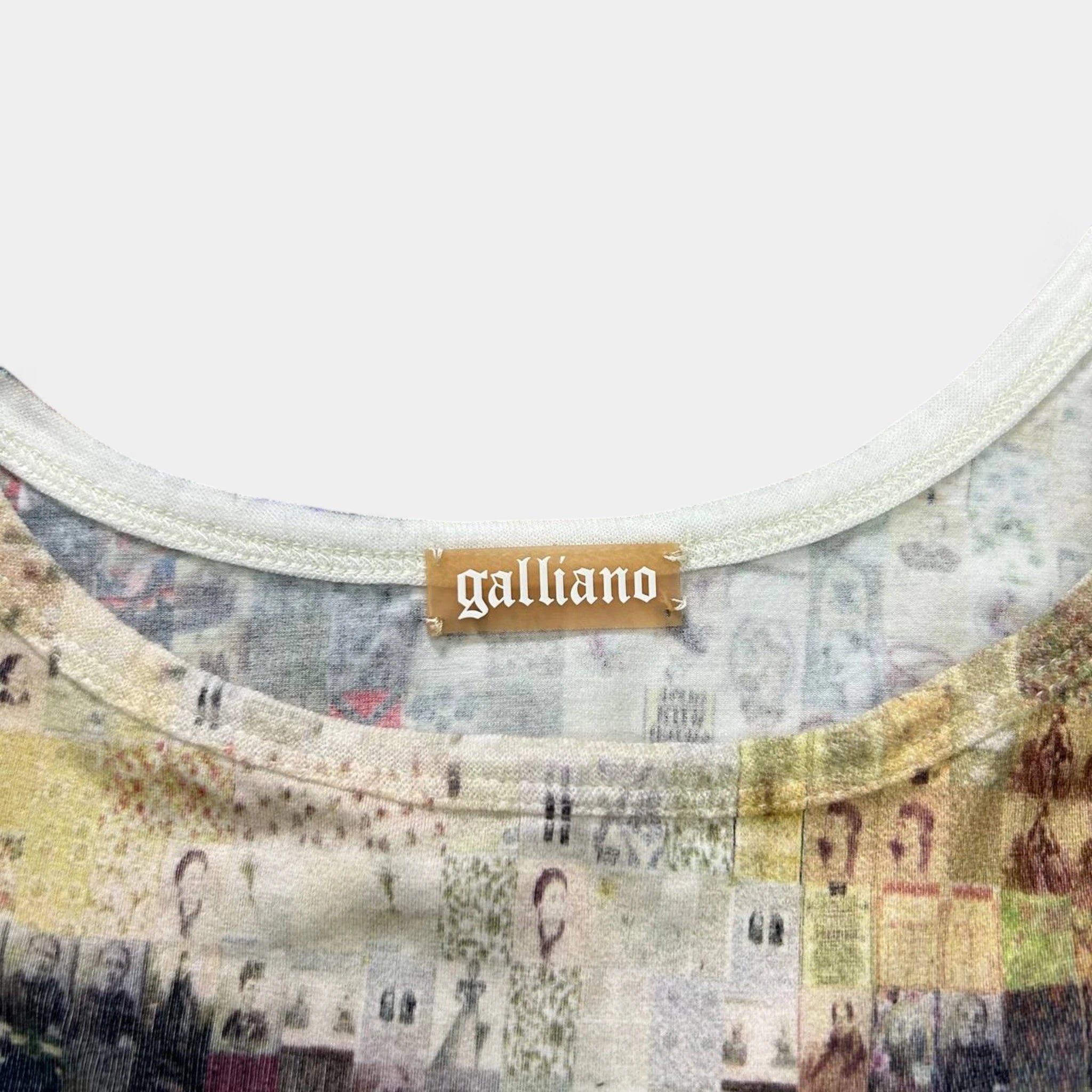 Galliano SS02 Mosaic Face Tank Top