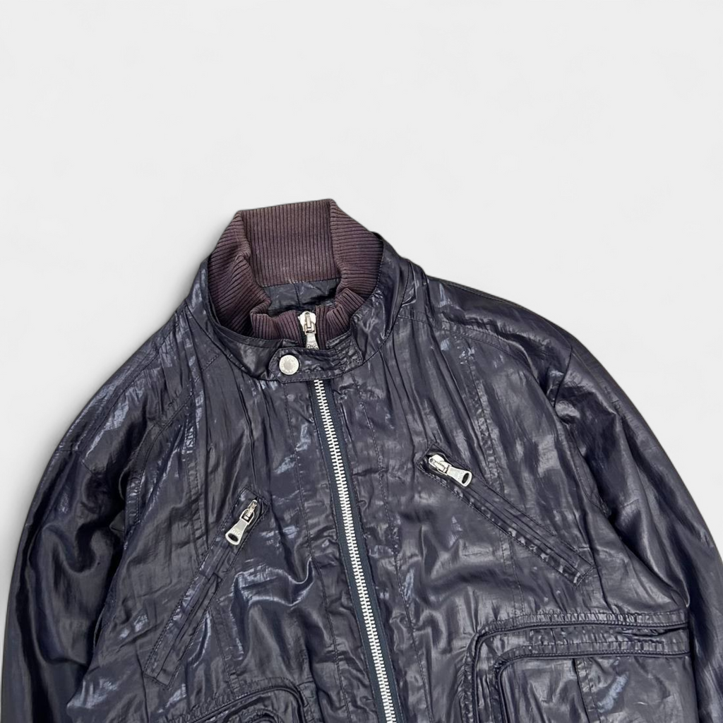 Dolce & Gabbana Nylon Purple Bomber Jacket