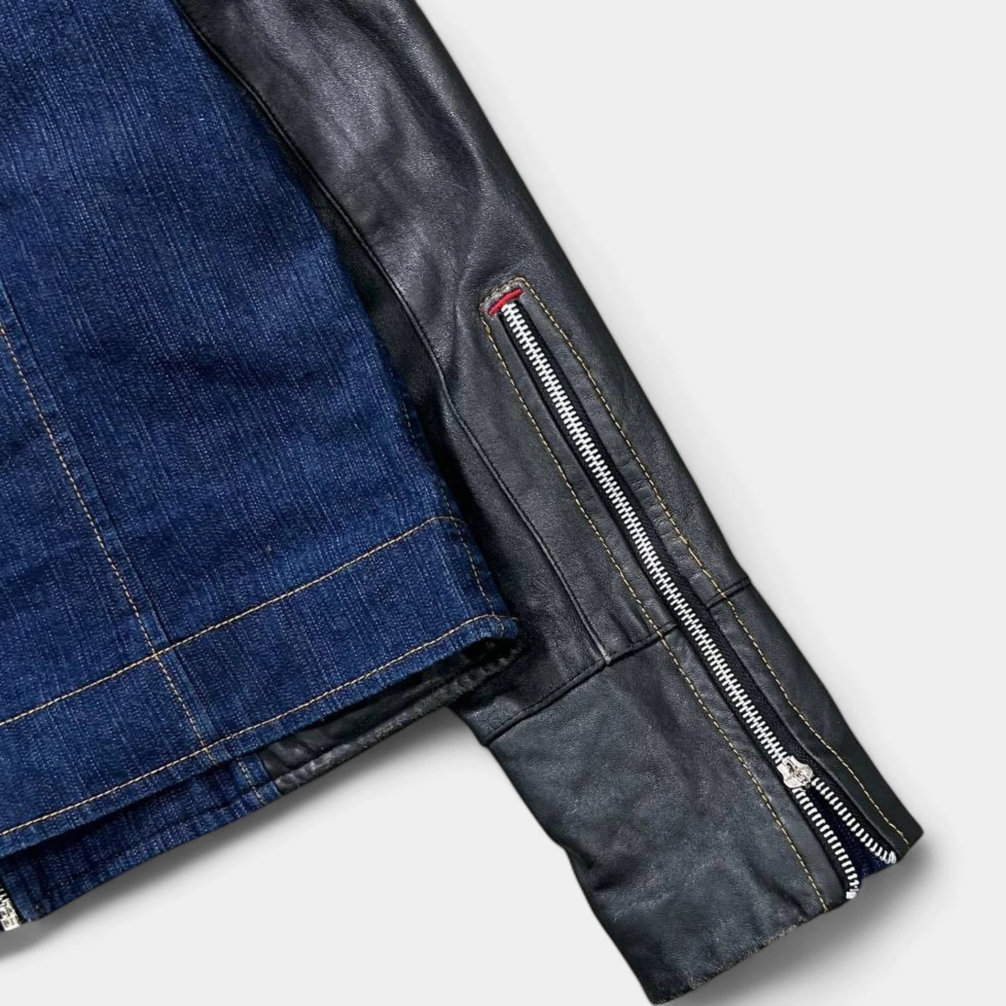 Jean Paul Gaultier Homme Denim and Leather Jacket