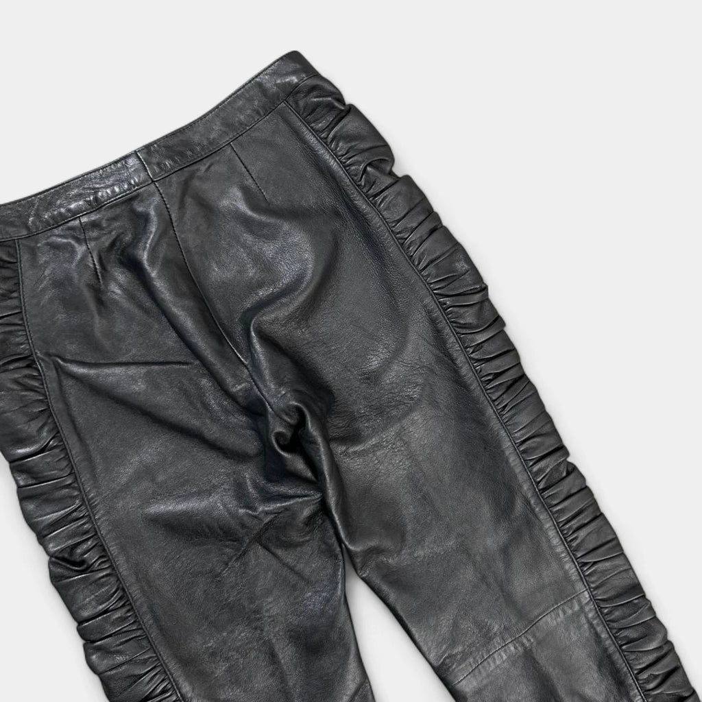 Dolce & Gabbana 2000's Black Leather Woman Pants