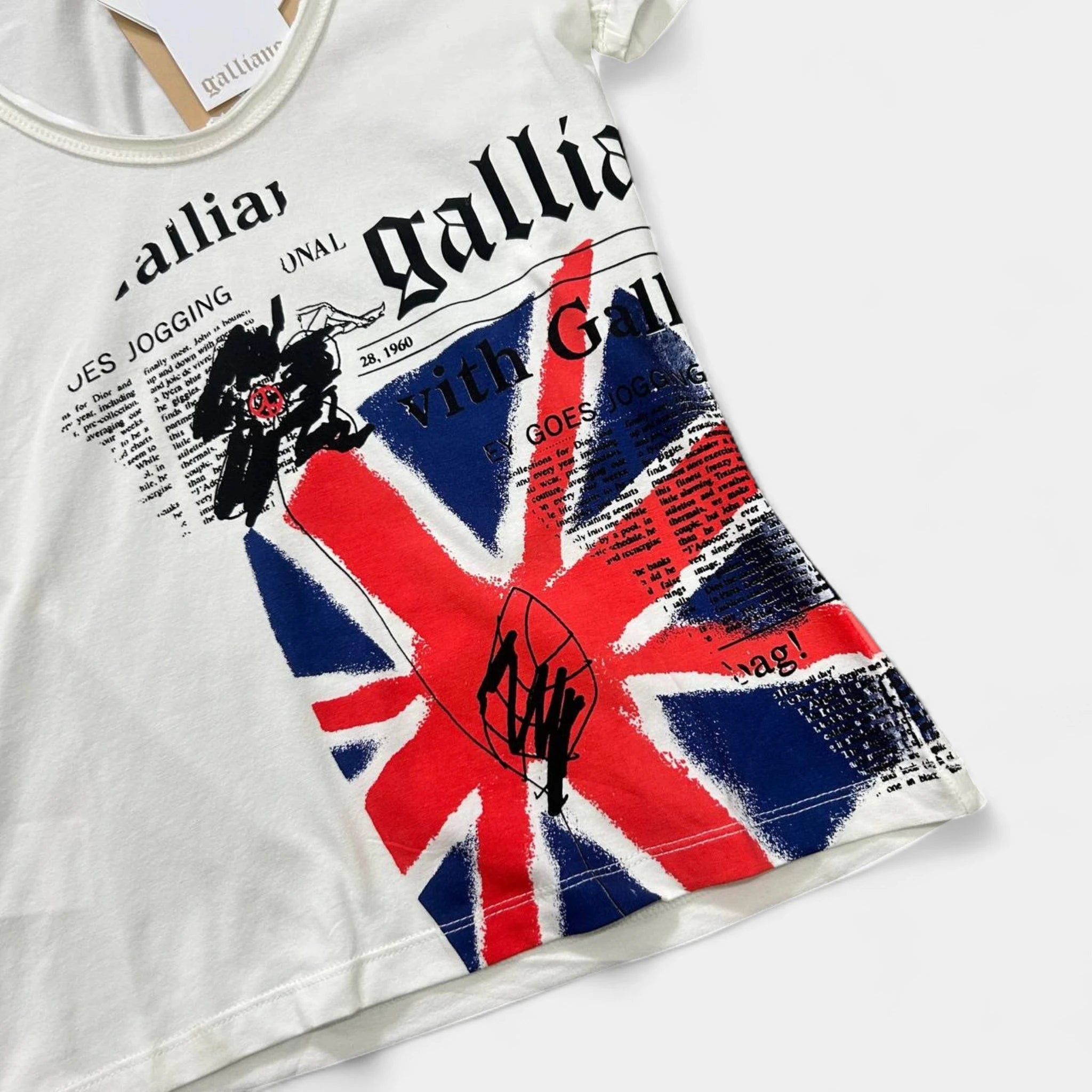 Galliano UK Newspaper T-Shirt