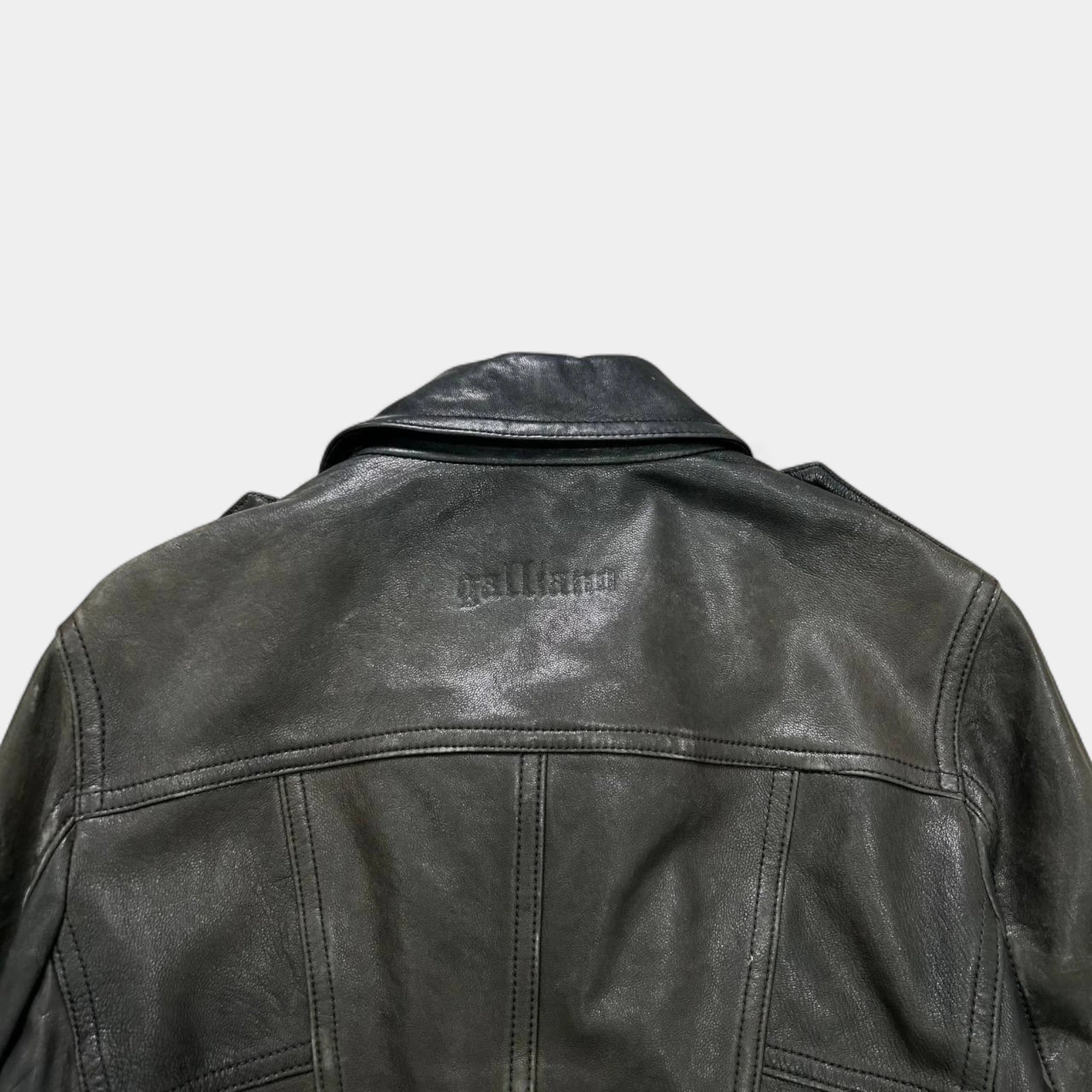 Galliano 90s Classic Black Leather Jacket