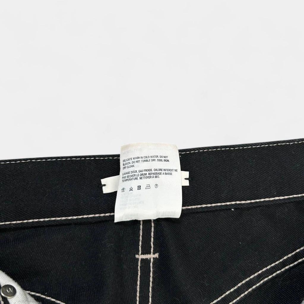 Helmut Lang 2010s Contrast Stitching Black Pants