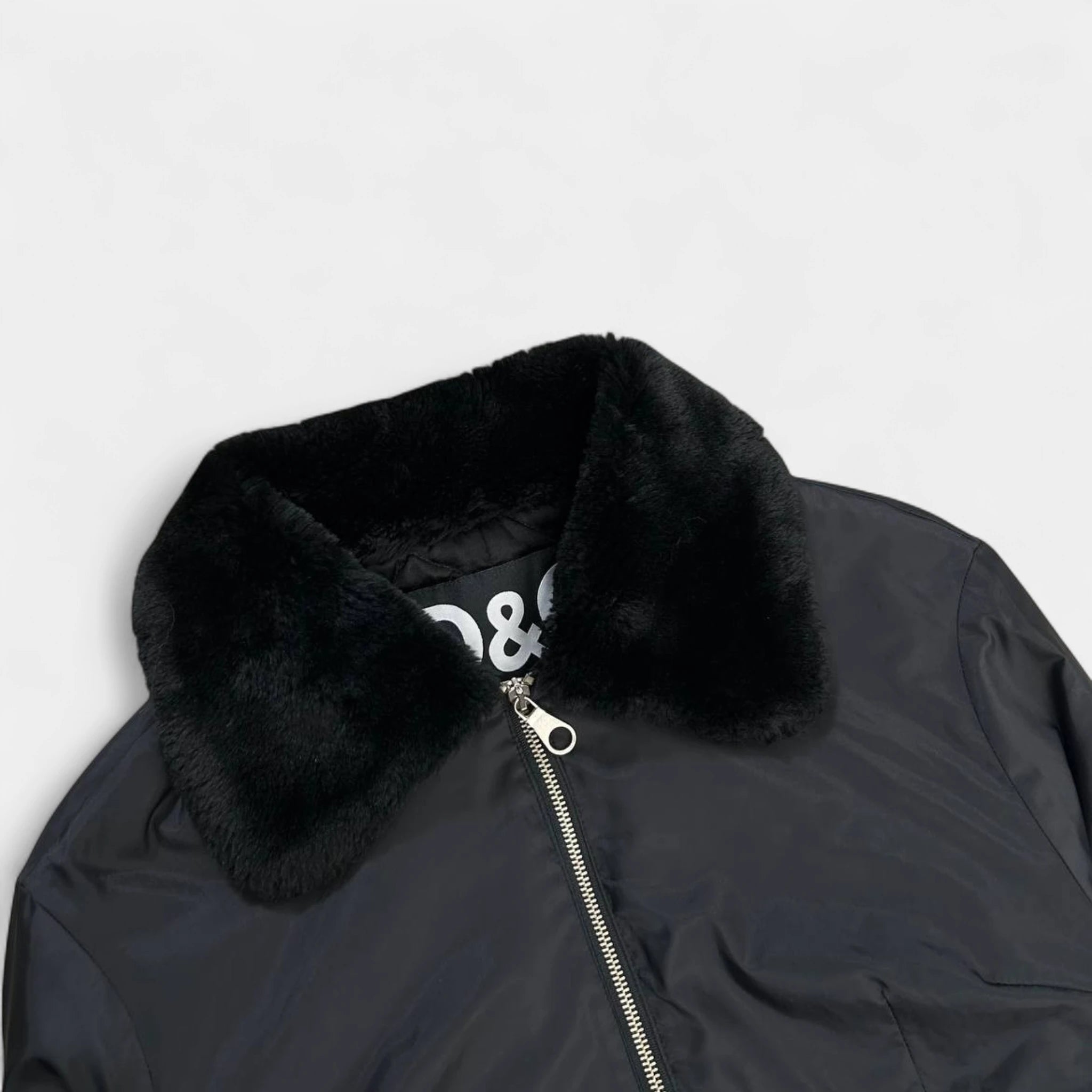 Dolce & Gabbana 2000s Cropped Fur Puffer Jacket