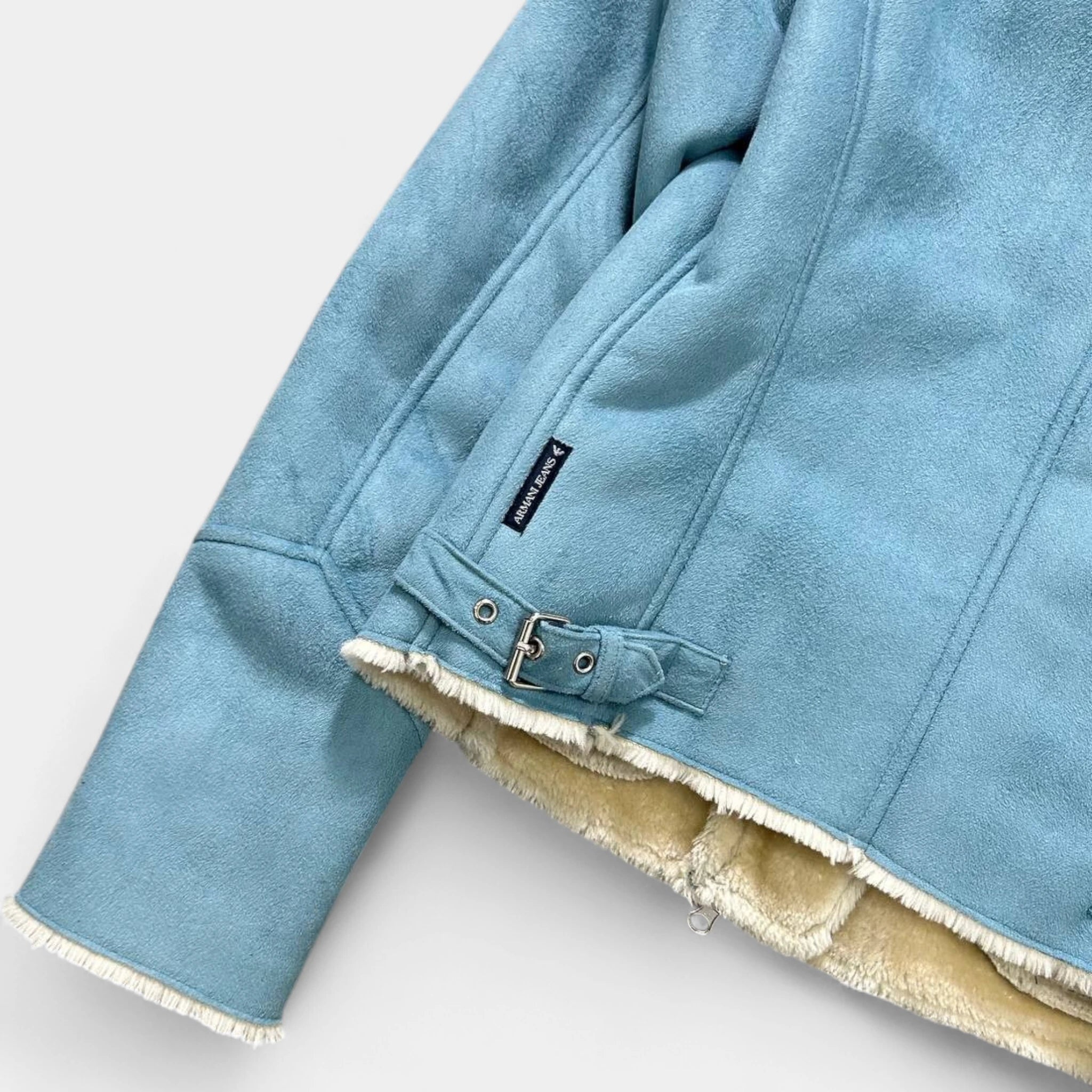 Armani Jeans Suede Baby Blue Jacket