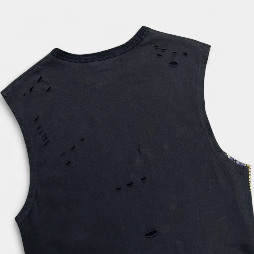 Balmain Distressed Snake Graphic Tank Top