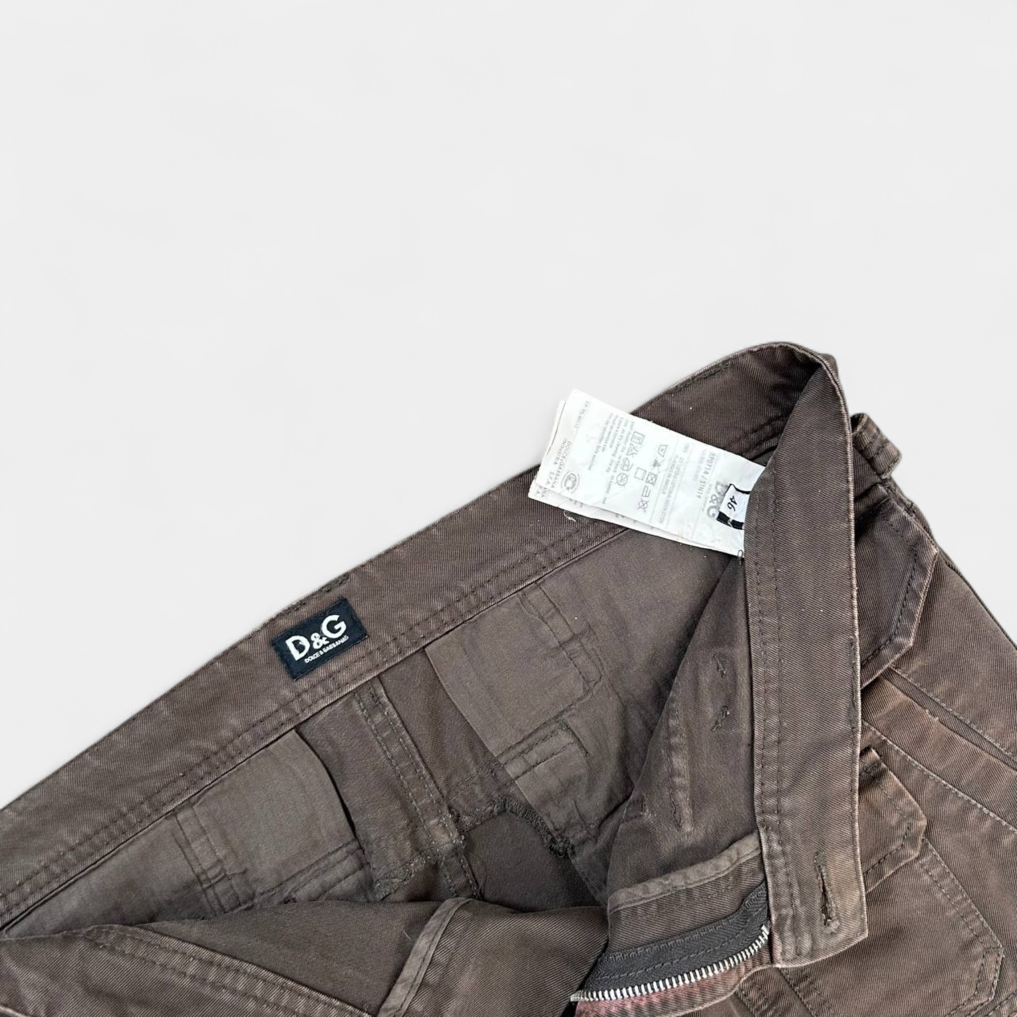 Dolce Gabbana Cargo Hybrid Brown Sweatpants