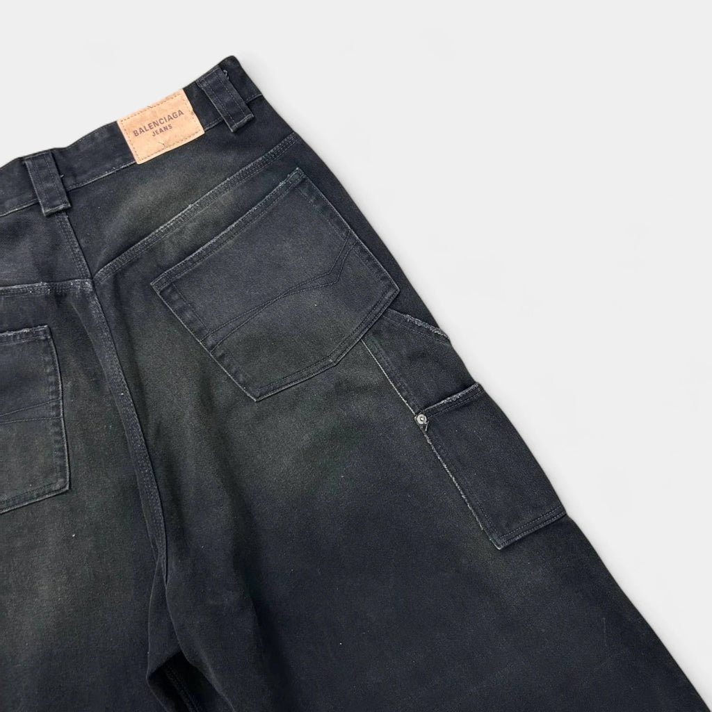 Balenciaga Runway FW25 Ripped Off Double Knee Carpenter Pants