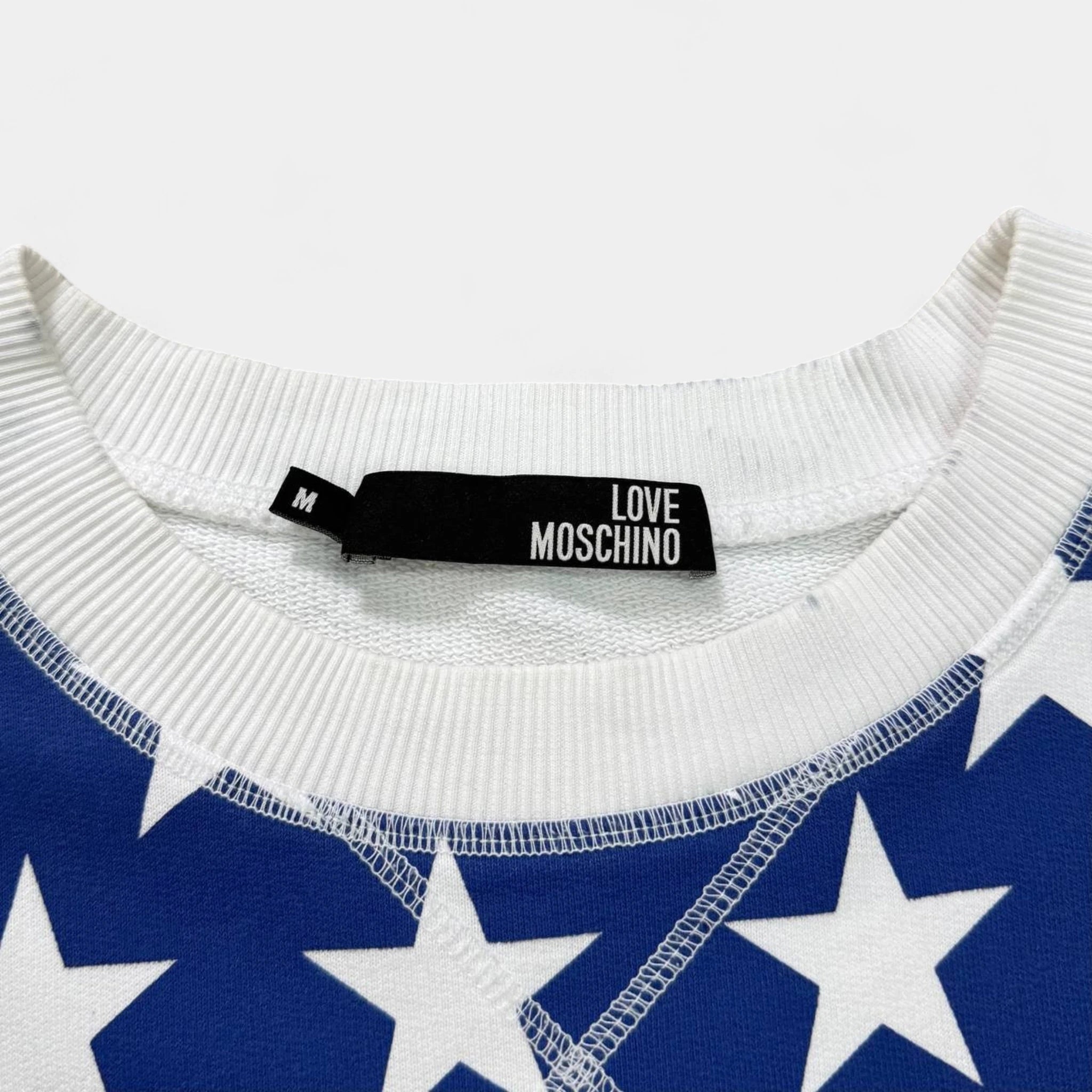 Love Moschino 2010s American Flag Appliqué Short-Sleeve Jersey White