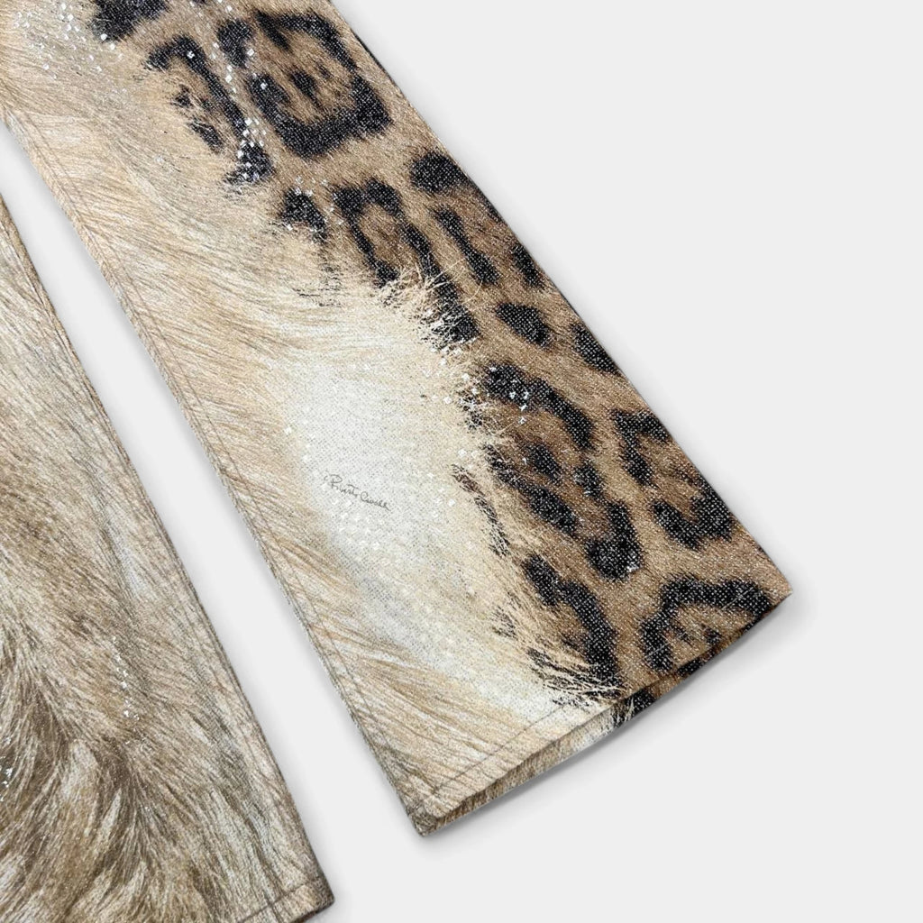 Roberto Cavalli Shiny 2000's Tiger Print Animal Print Pants