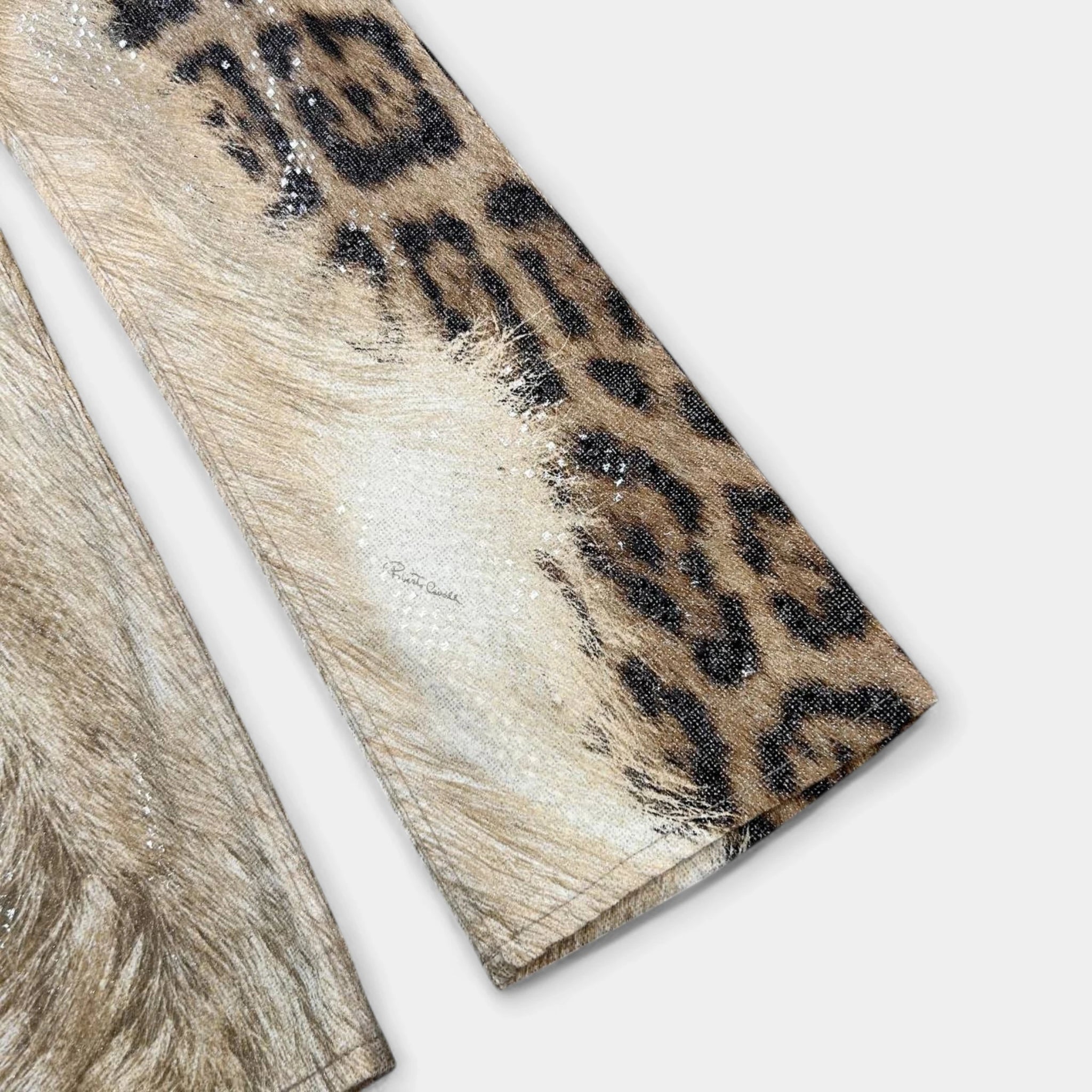 Roberto Cavalli Shiny 2000's Tiger Print Animal Print Pants