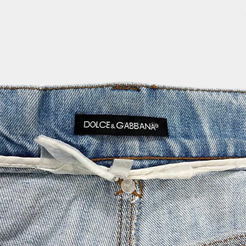 Dolce & Gabbana Hybrid Denim-Sweatpant Shorts