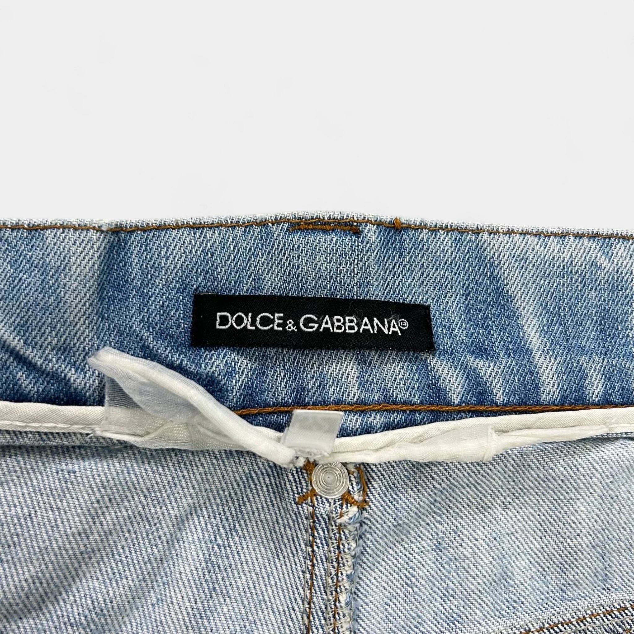 Dolce & Gabbana Hybrid Denim-Sweatpant Shorts