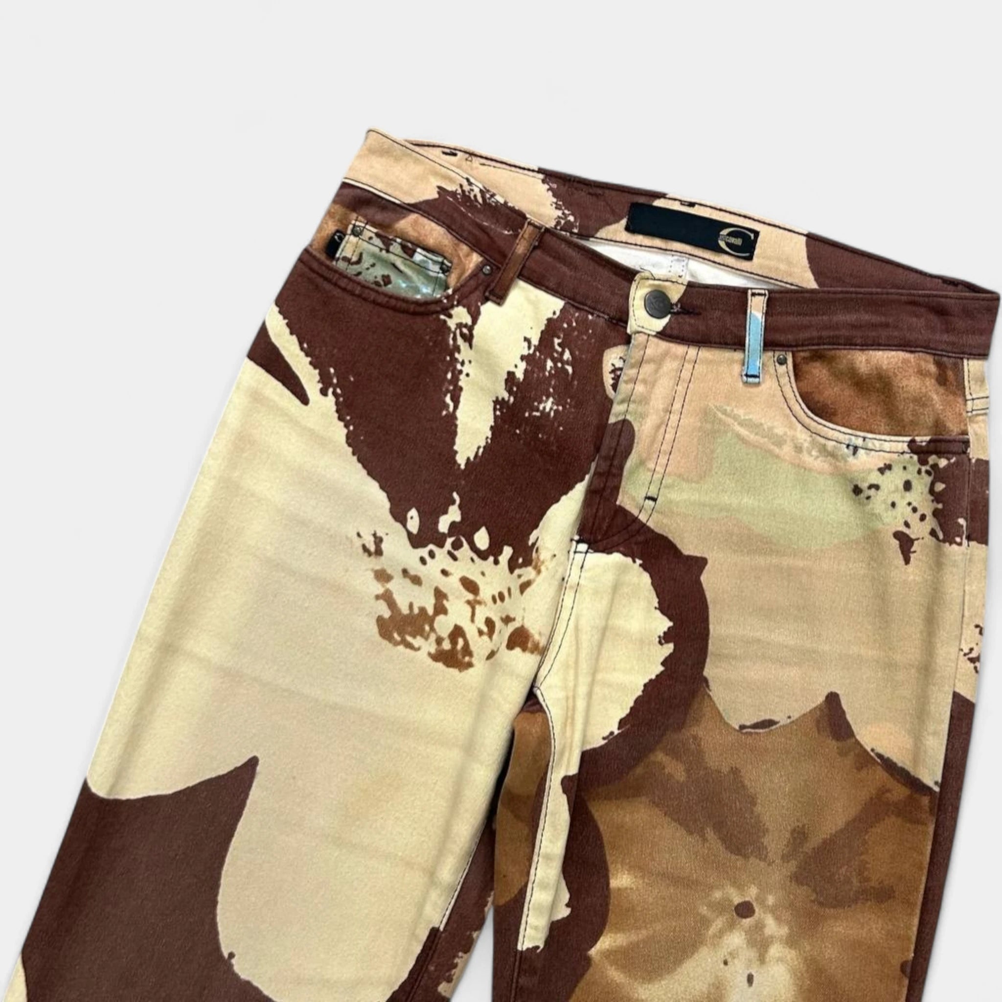 Just Cavalli 2000s Floral Flared Jeans